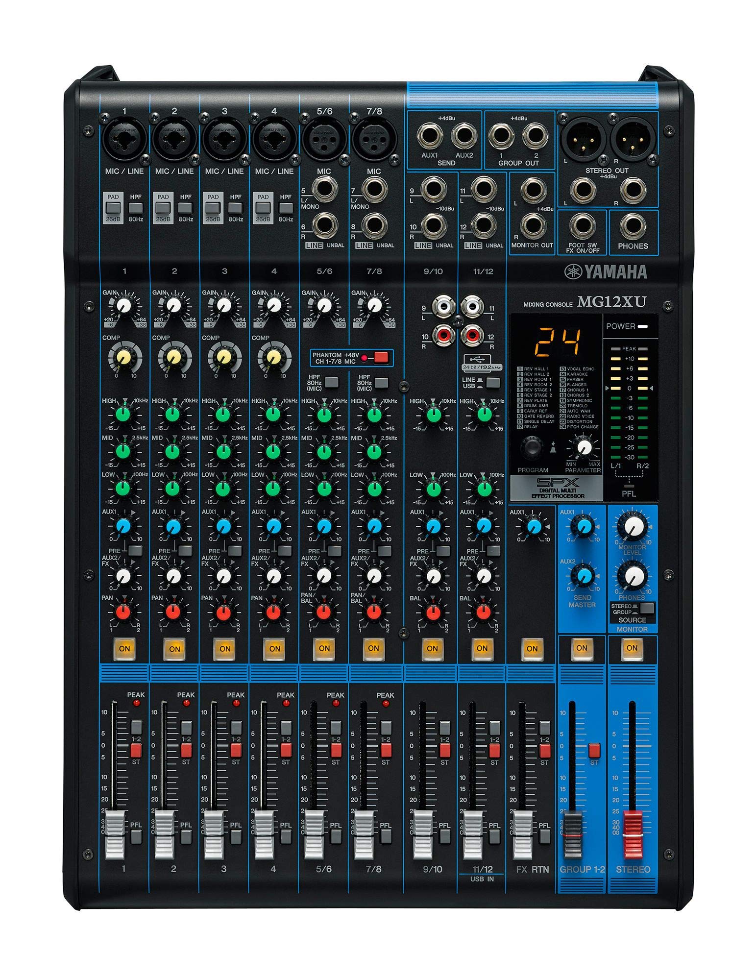 Yamaha MG12XU 12-input Stereo Mixer w/ SPX Effects
