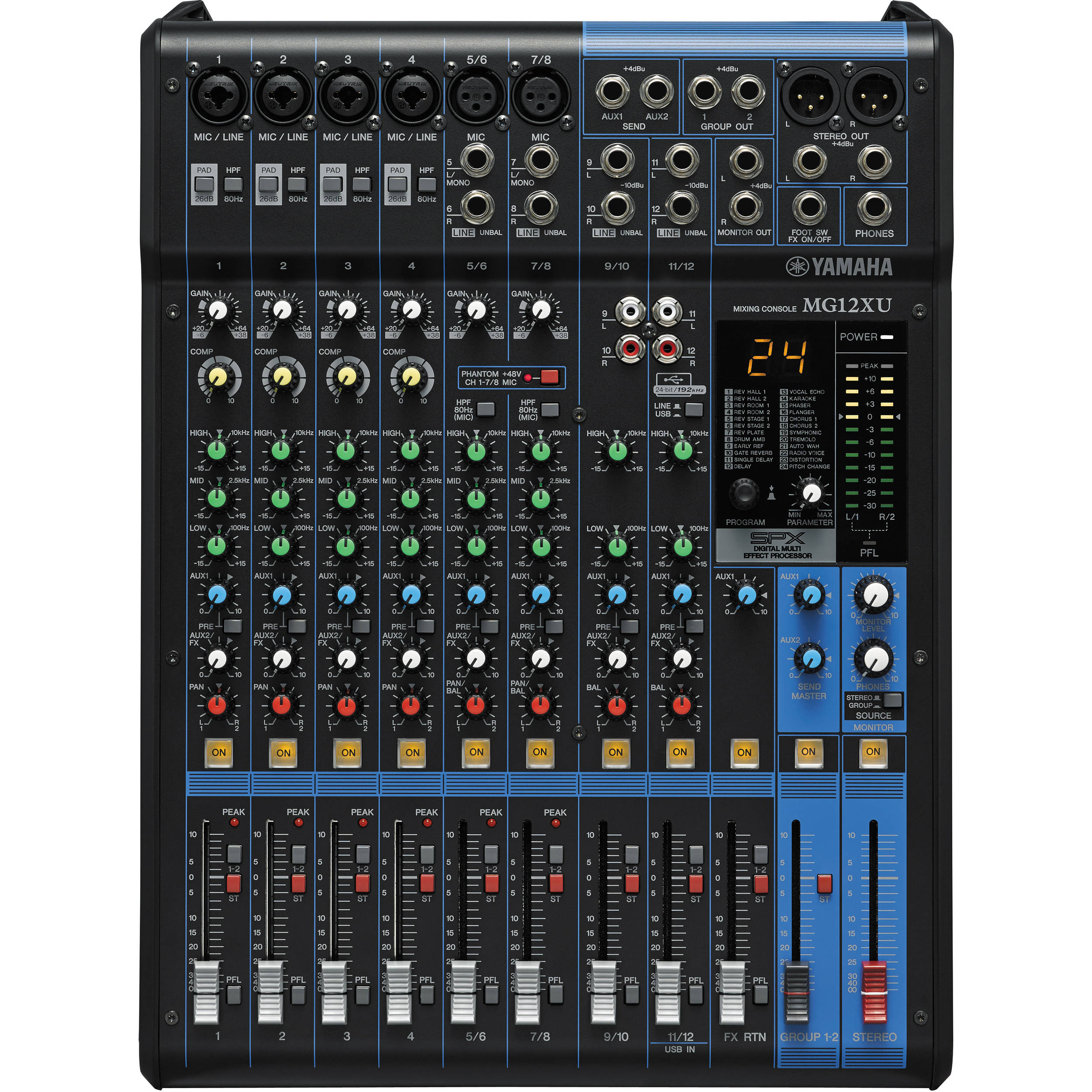 Yamaha MG12XU 12-input Stereo Mixer w/ SPX Effects