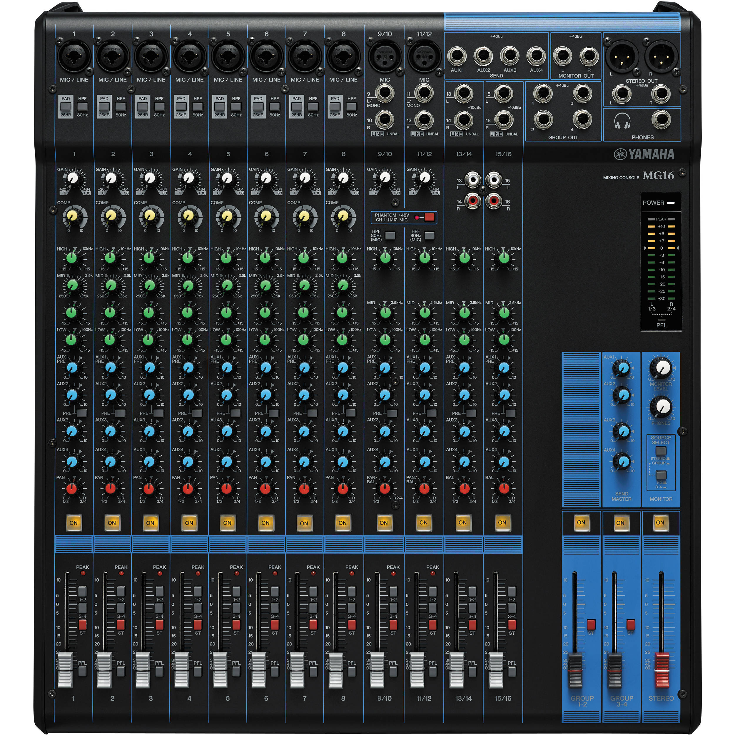 Yamaha MG16 16-input Stereo Mixer