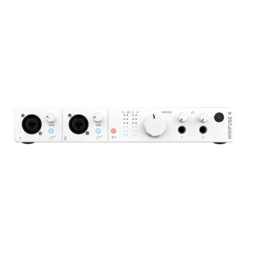 Arturia MiniFuse 4 Portable 4x4 USB Type-C Audio/MIDI Interface (White)