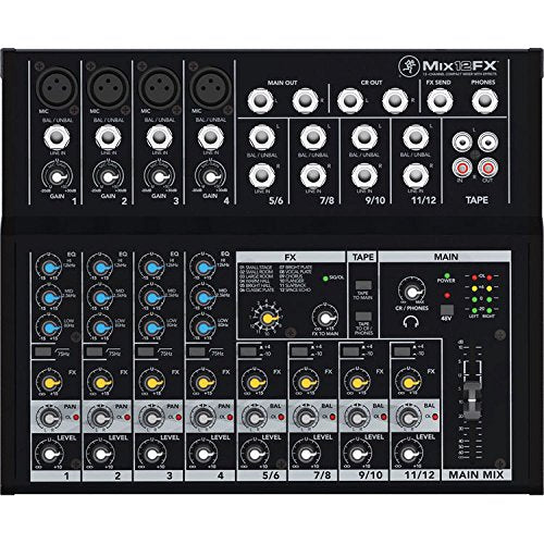 Mackie Mix12FX Rugged Portable 12-Channel Compact Mixer w/ FX