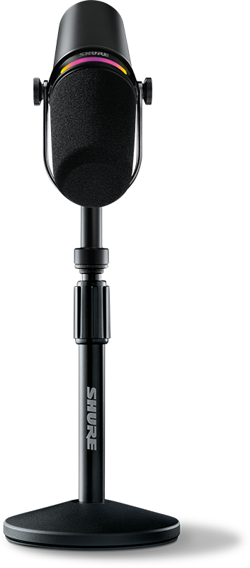 Shure MV7+ XLR/USB-C Dynamic Podcasting Microphone (Black) Including Gator Stand