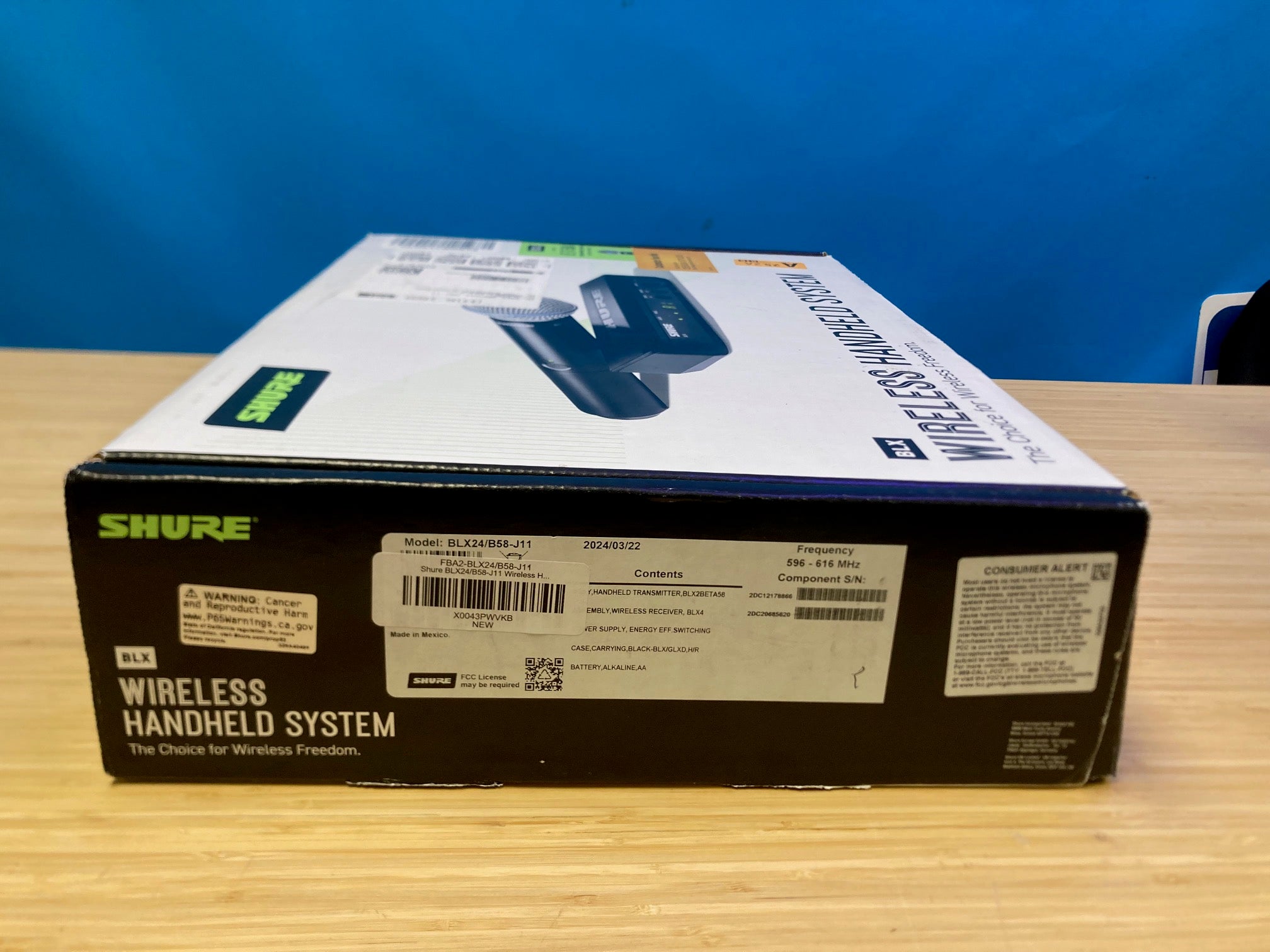 Shure BLX24/B58-J11 Wireless Handheld Microphone System with Beta 58A Capsule - Used