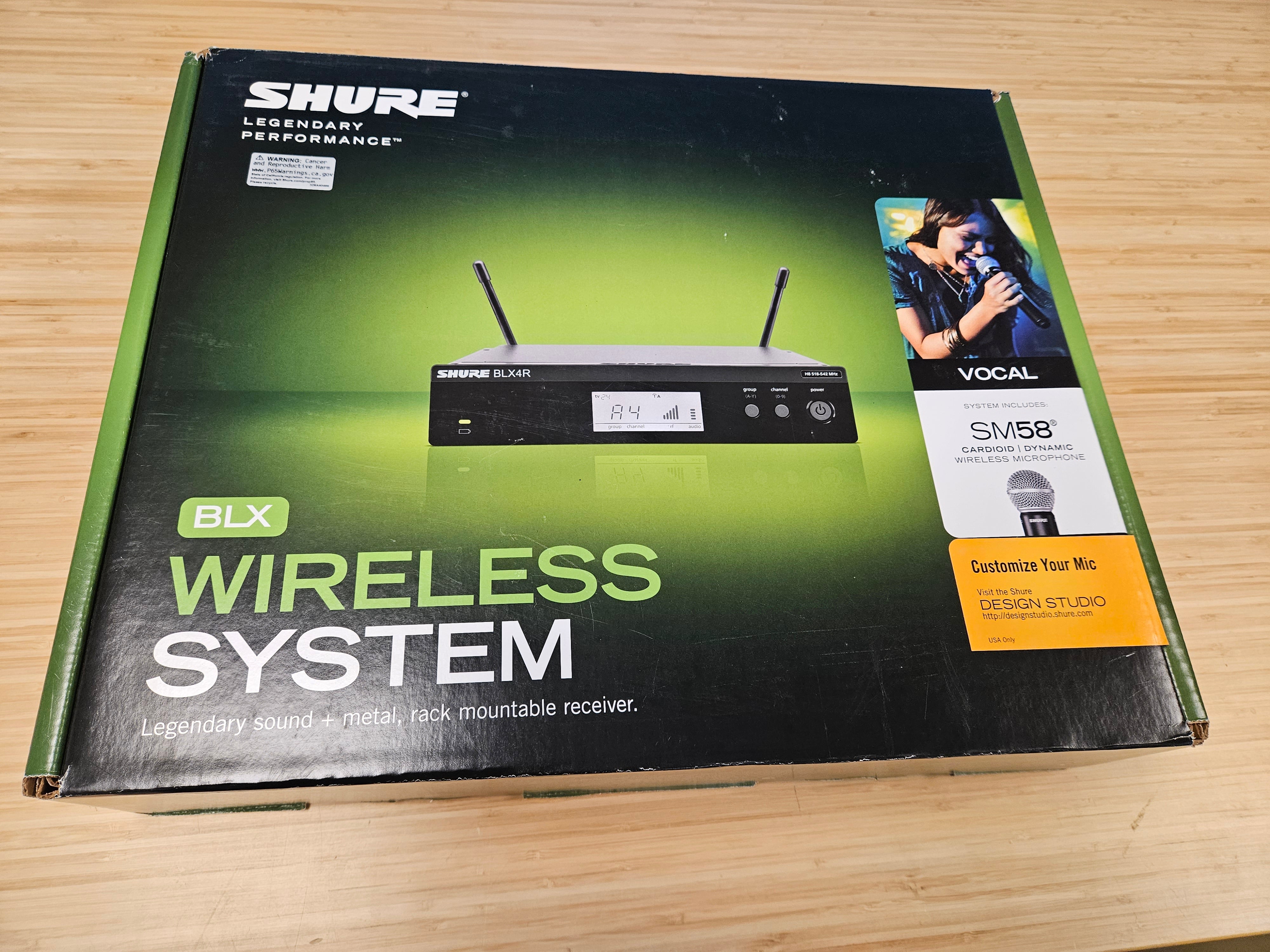Shure BLX24R/SM58-H9 Handheld Wireless System - Used