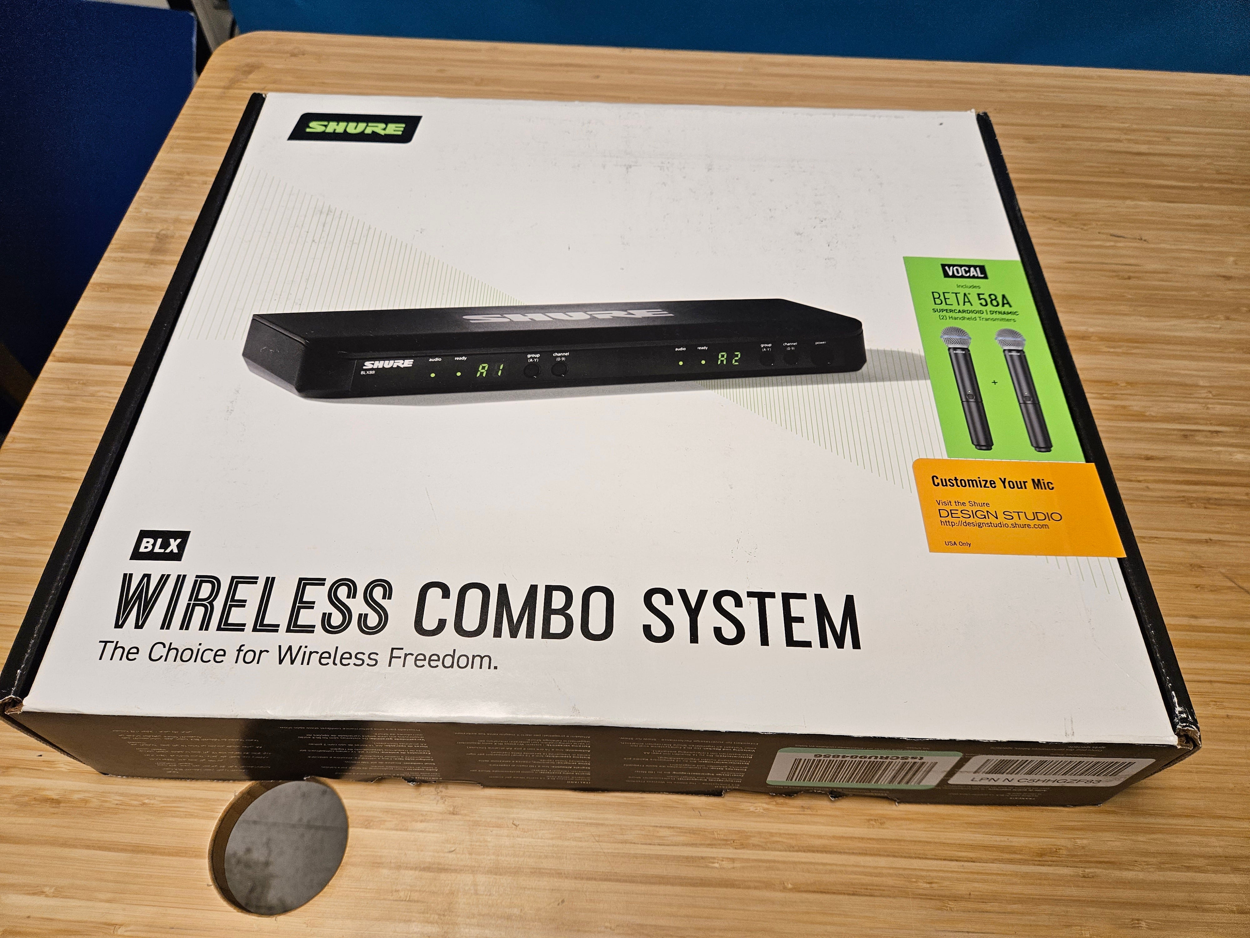 Shure BLX288/B58-H9 Wireless Handheld Mic System