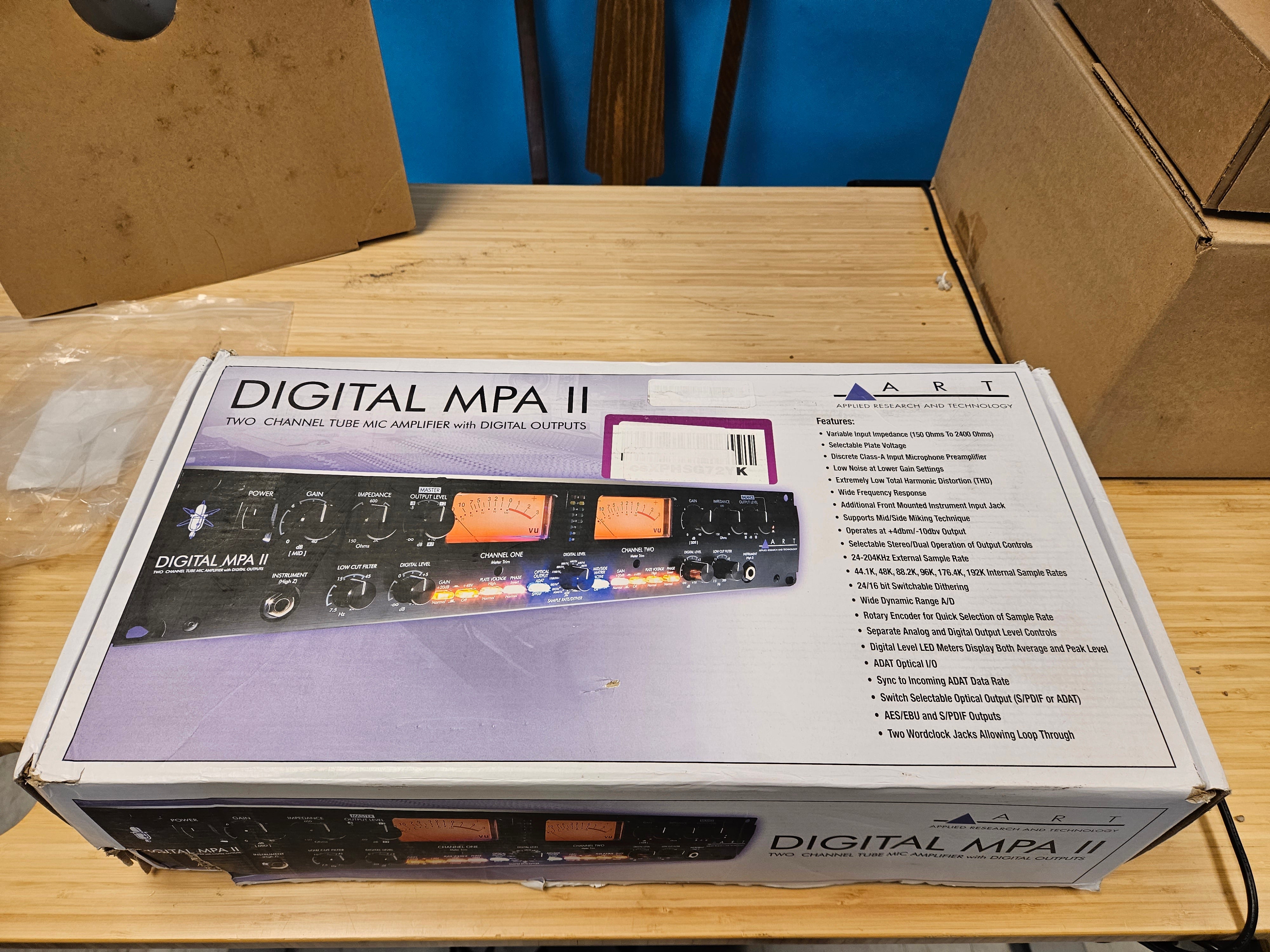 ART Digital MPA-II 2-Channel Tube Microphone Preamp with A/D Conversion - Open Box