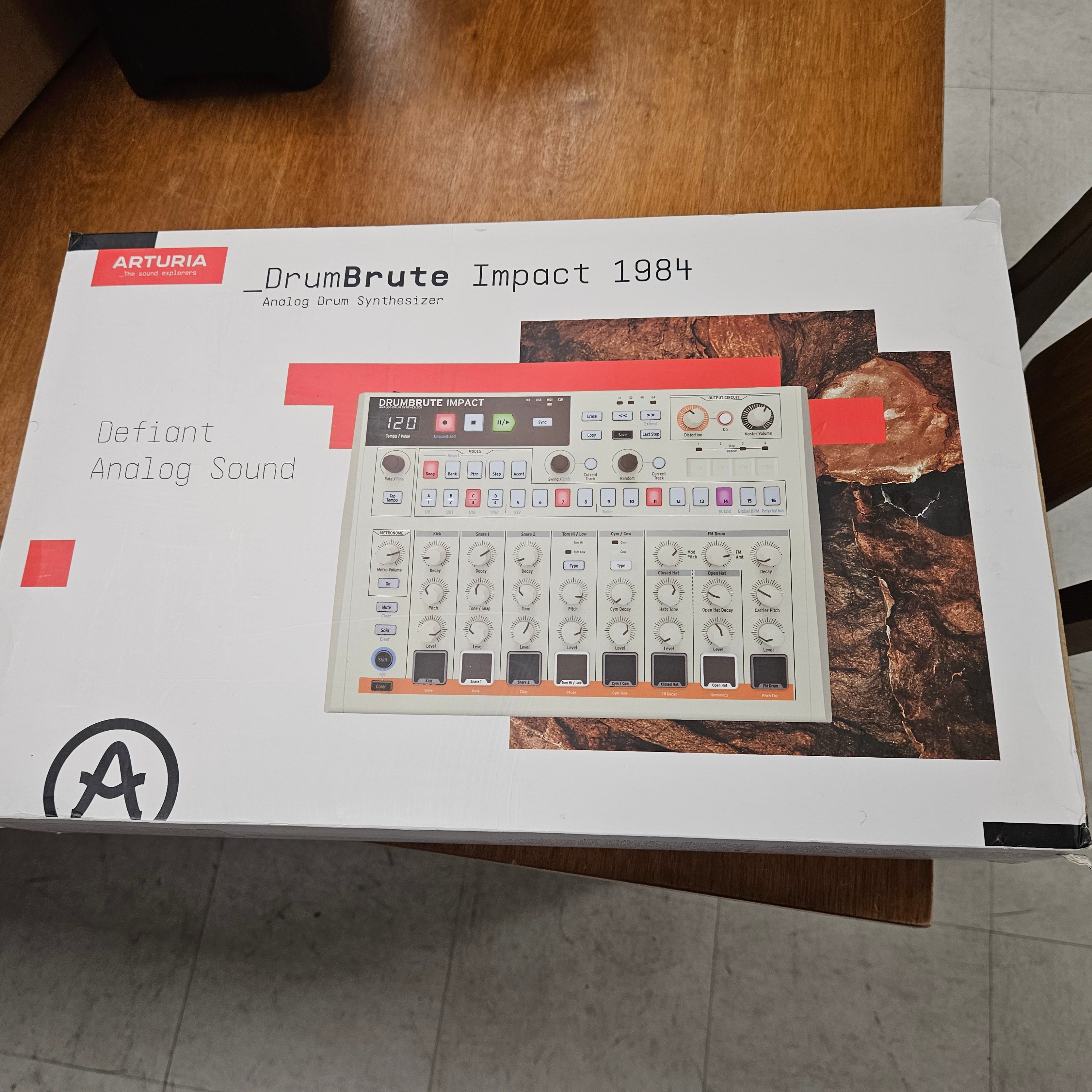 Arturia DrumBrute Impact 1984 Analog Drum Machine - White - Used