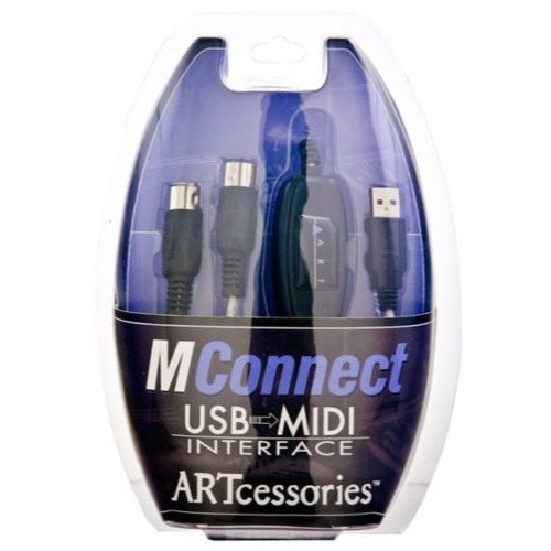 ART MCONNECT USB Interface Plug and Play Cable w/ MIDI In/Out 3yr Warranty Open Box