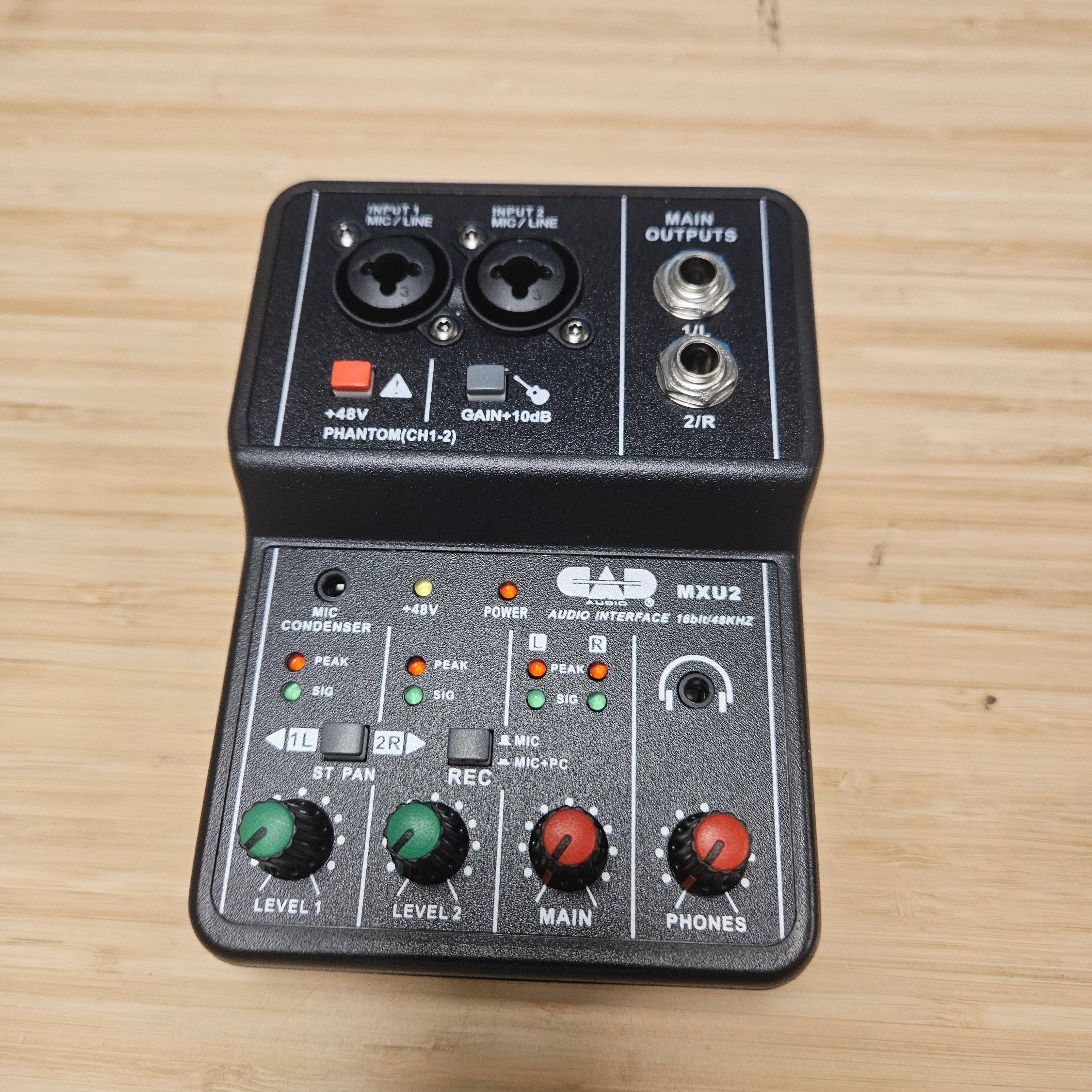 CAD MXU2 2-Channel Analog Mixer with USB - Used
