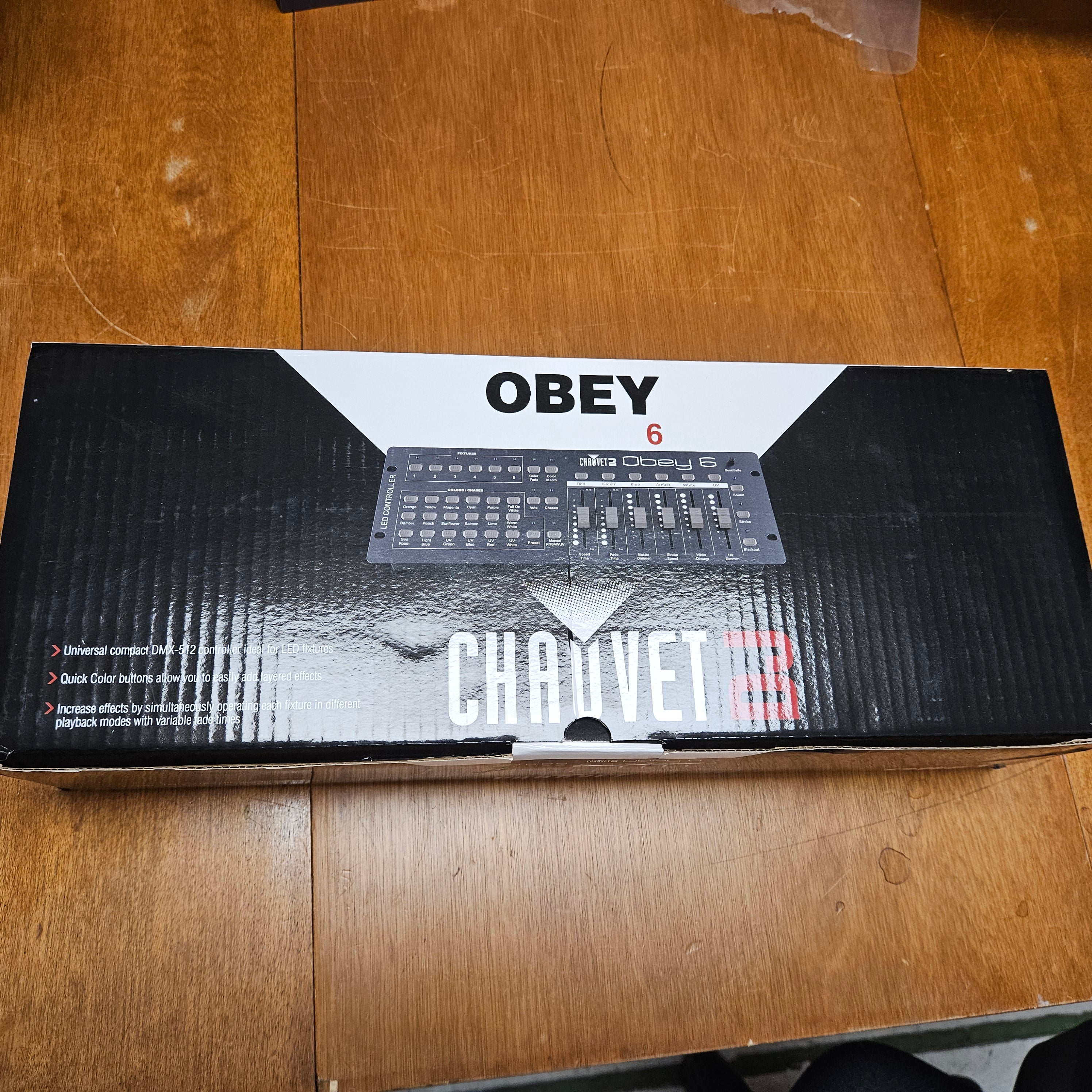 Chauvet DJ Obey 6 Universal DMX-512 RGBAW+UV Compact Lighting Controller Open Box