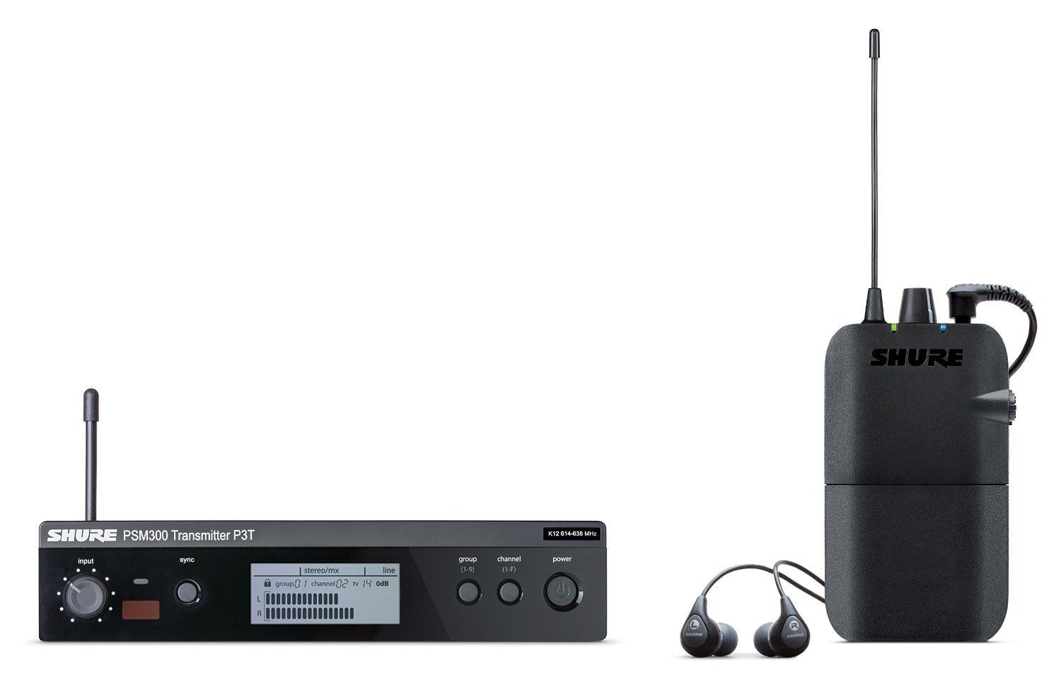 Shure PSM 300 P3TR112GR-J13 Stereo Personal Monitor System with IEM