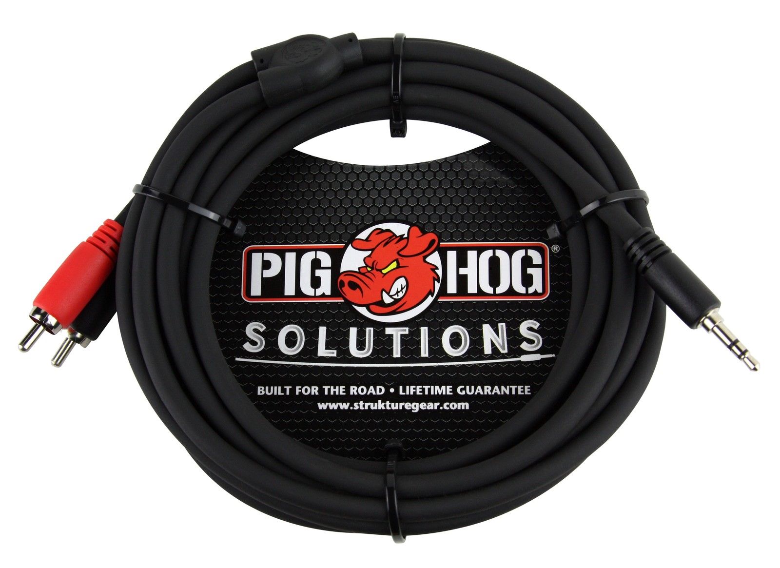 Pig Hog 10' Stereo Y Cable 3.5mm 1/8 Headphone jack to RCA - PB-S3R10