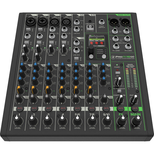Mackie ProFX10 GO Battery-Powered Analog Audio Mixer With Bluetooth