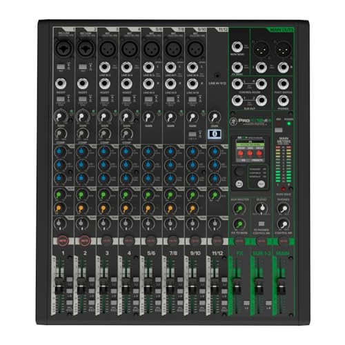 Mackie ProFX12v3+ 12-Channel Analog Mixer With Enhanced FX, USB Recording Modes and Bluetooth