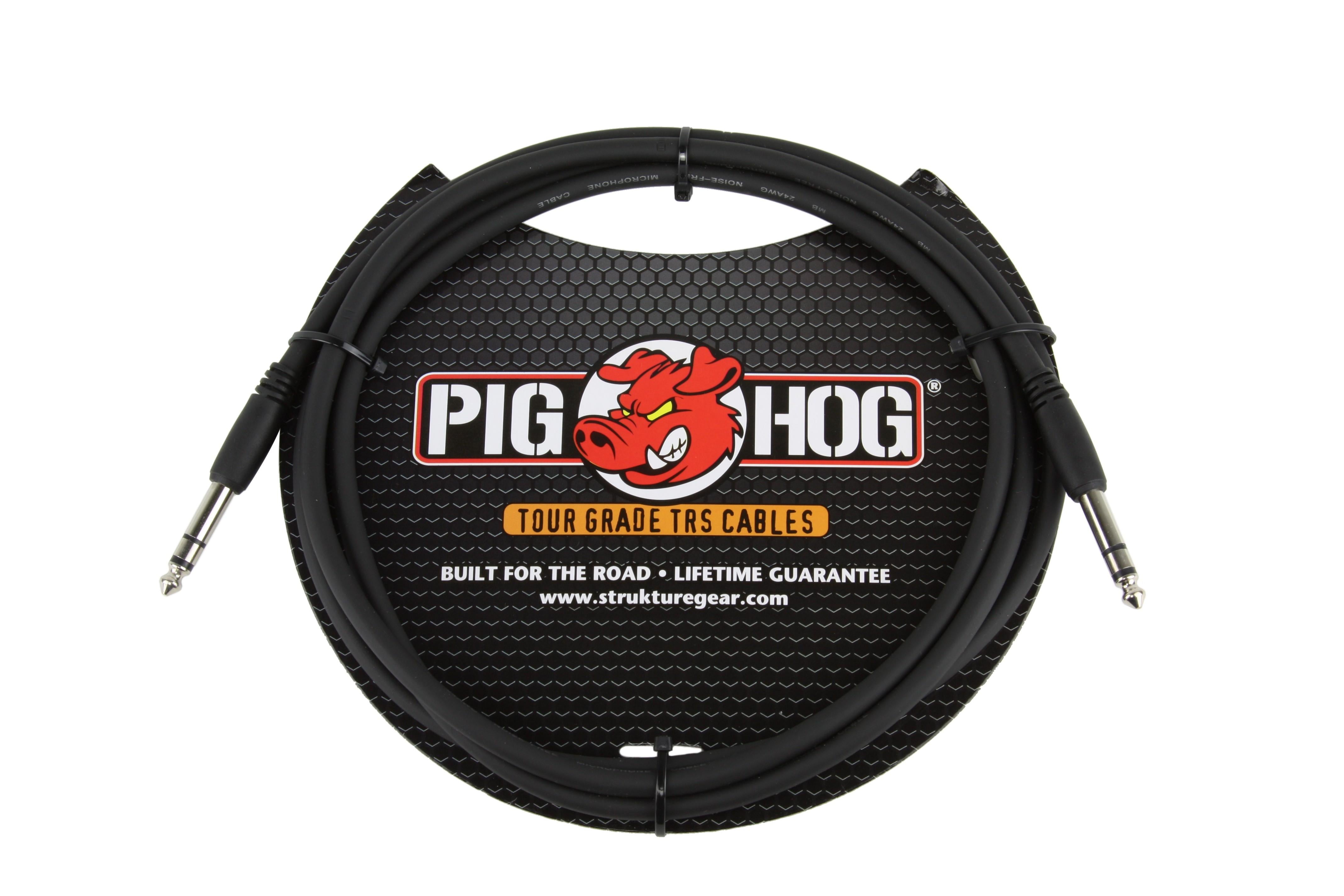 Pig Hog PTRS06 1/4 inch TRS Cable, 6 ft