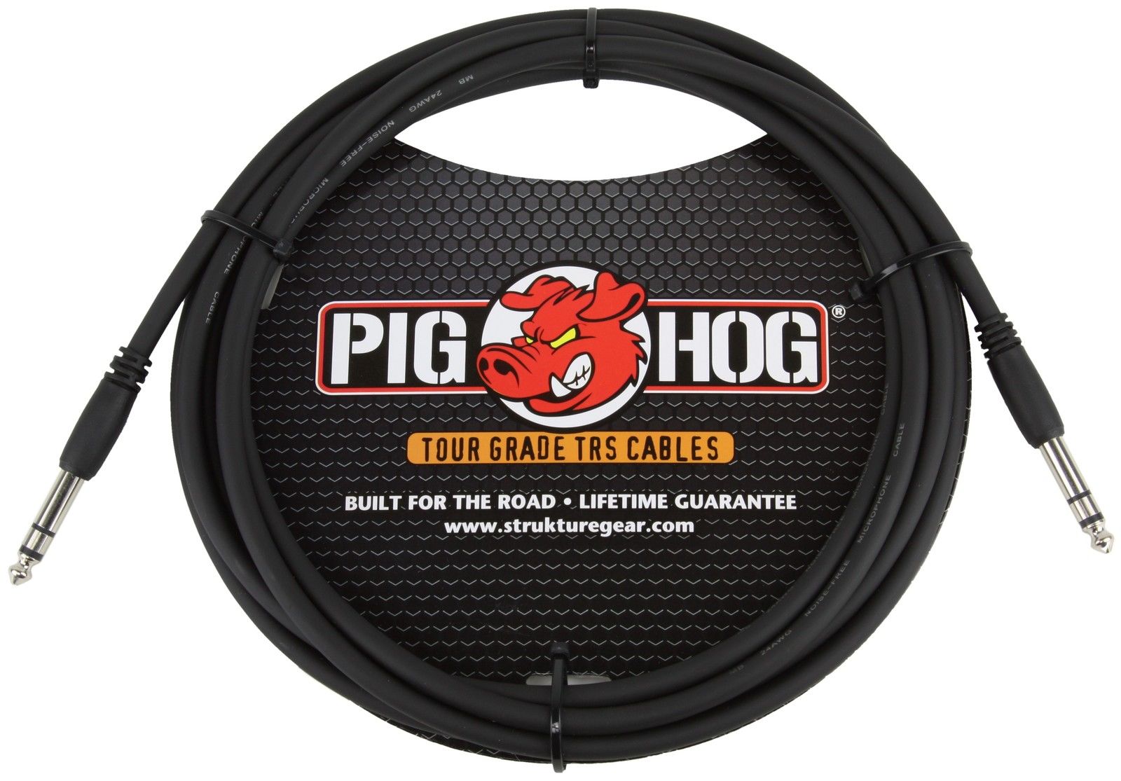 Pig Hog PTRS10 10' 1/4 TRS to 1/4 TRS Balanced High Performance Cable