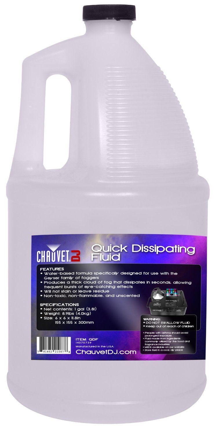 Chauvet DJ Lighting QDF Quick Dissipating Fog Fluid For Geyser Fog Machines