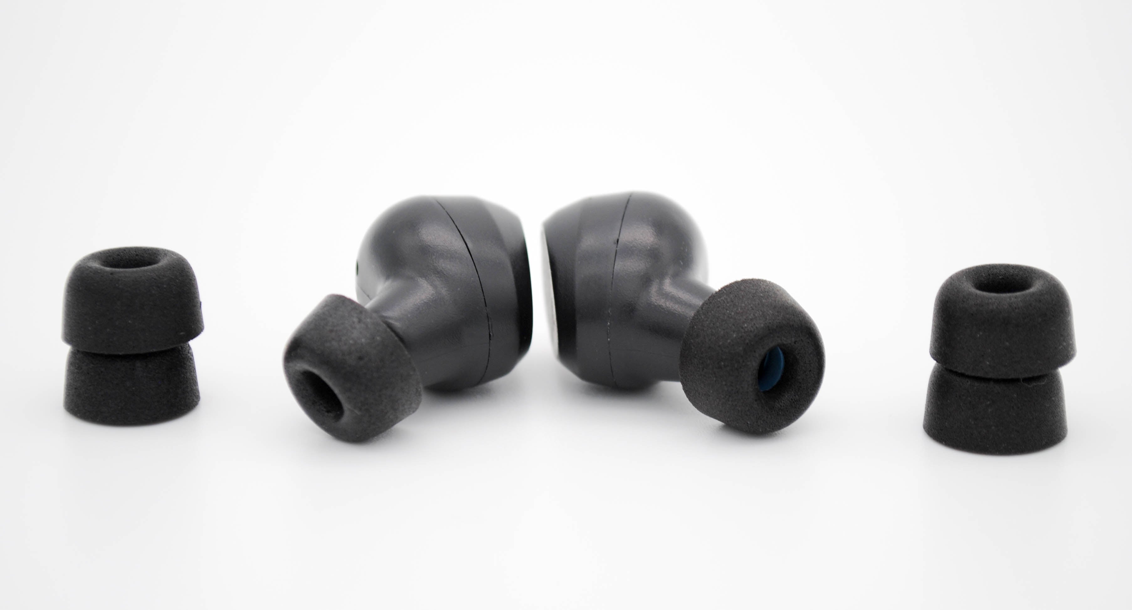 Dekoni Audio True Wireless Bulletz Moldable Memory Foam Isolation Wireless Earbud Tips, Black, Single Pair (Large)