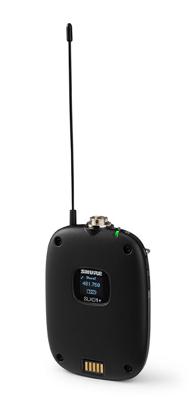 Shure SLXD1+-G57 Digital Bodypack Transmitter Frequency Band G57 (470-608 MHz, tuning range 138 MHz)