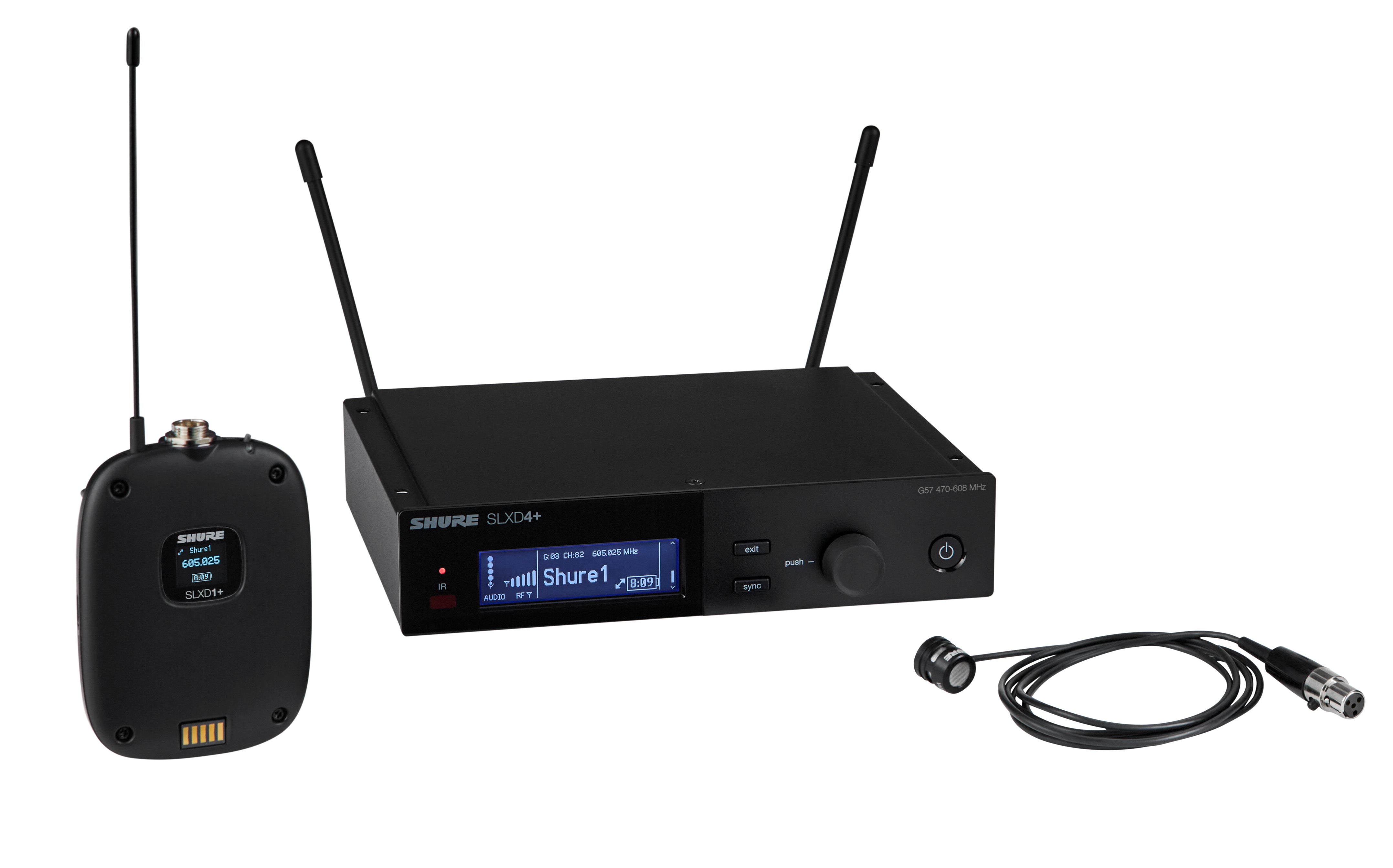 Shure SLXD14+/85M-G57 Digital 1-Channel Wireless Microphone System (G57: 470 - 608 MHz)