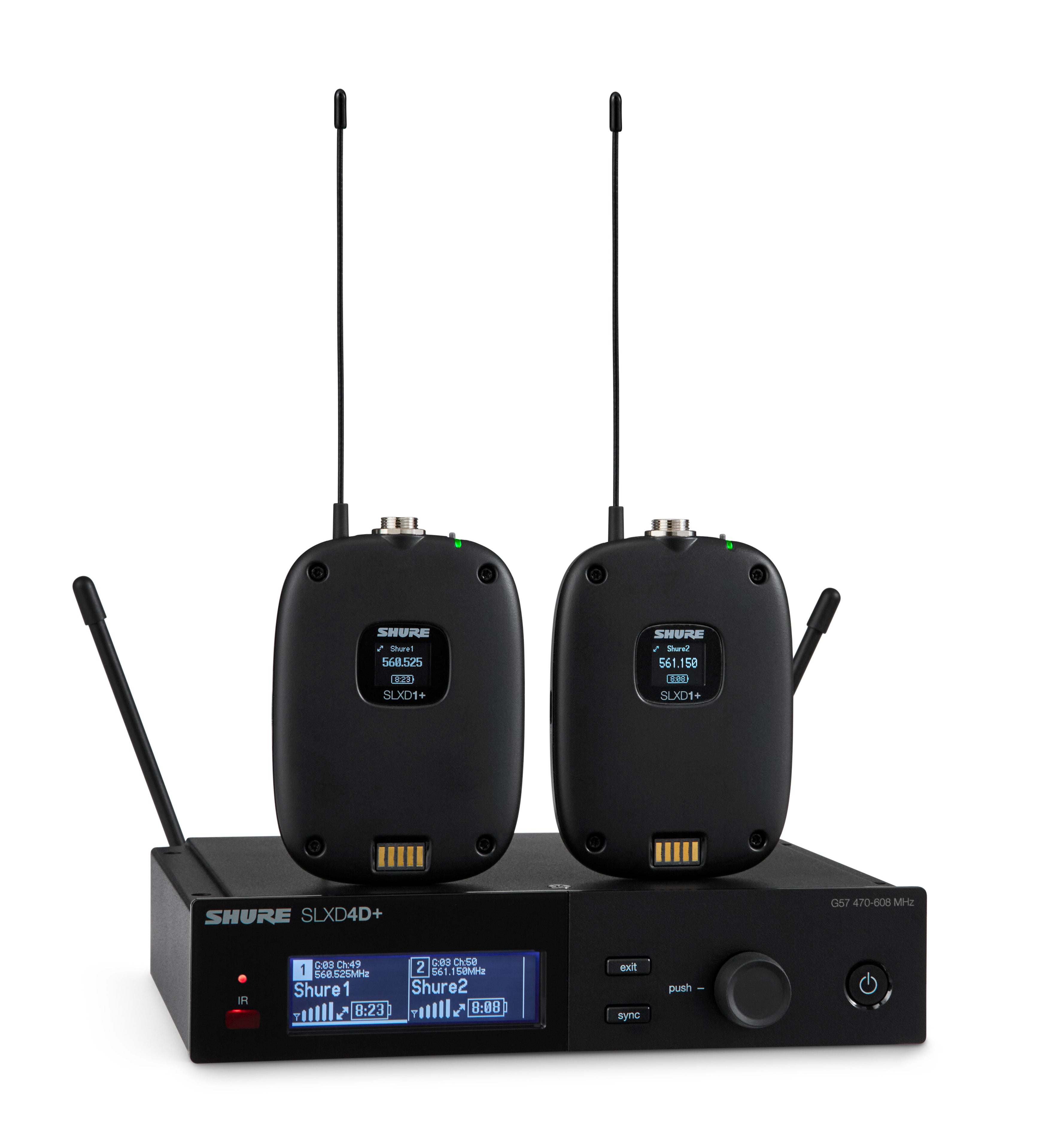 Shure SLXD14D+-G57 Digital 2-Channel Wireless Microphone System (G57: 470 - 608 MHz)