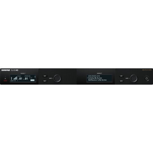 Shure SLXD14D-H55 Dual Wireless System with Two SLXD1 Bodypack Transmitters (H55: 515 to 558 MHz)