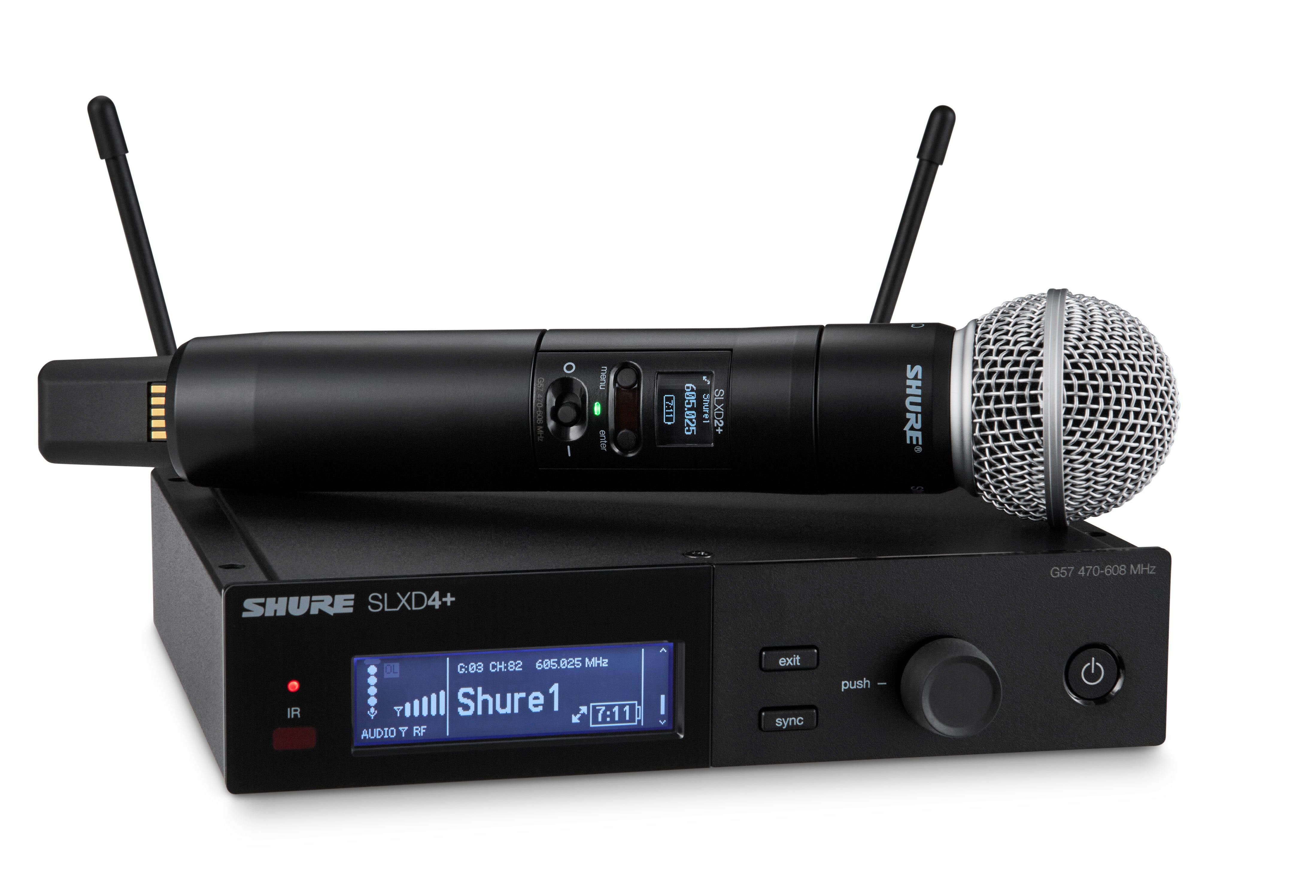 Shure SLXD24+/58-G57 Digital 1-Channel Wireless Microphone System (G57: 470 - 608 Mhz)