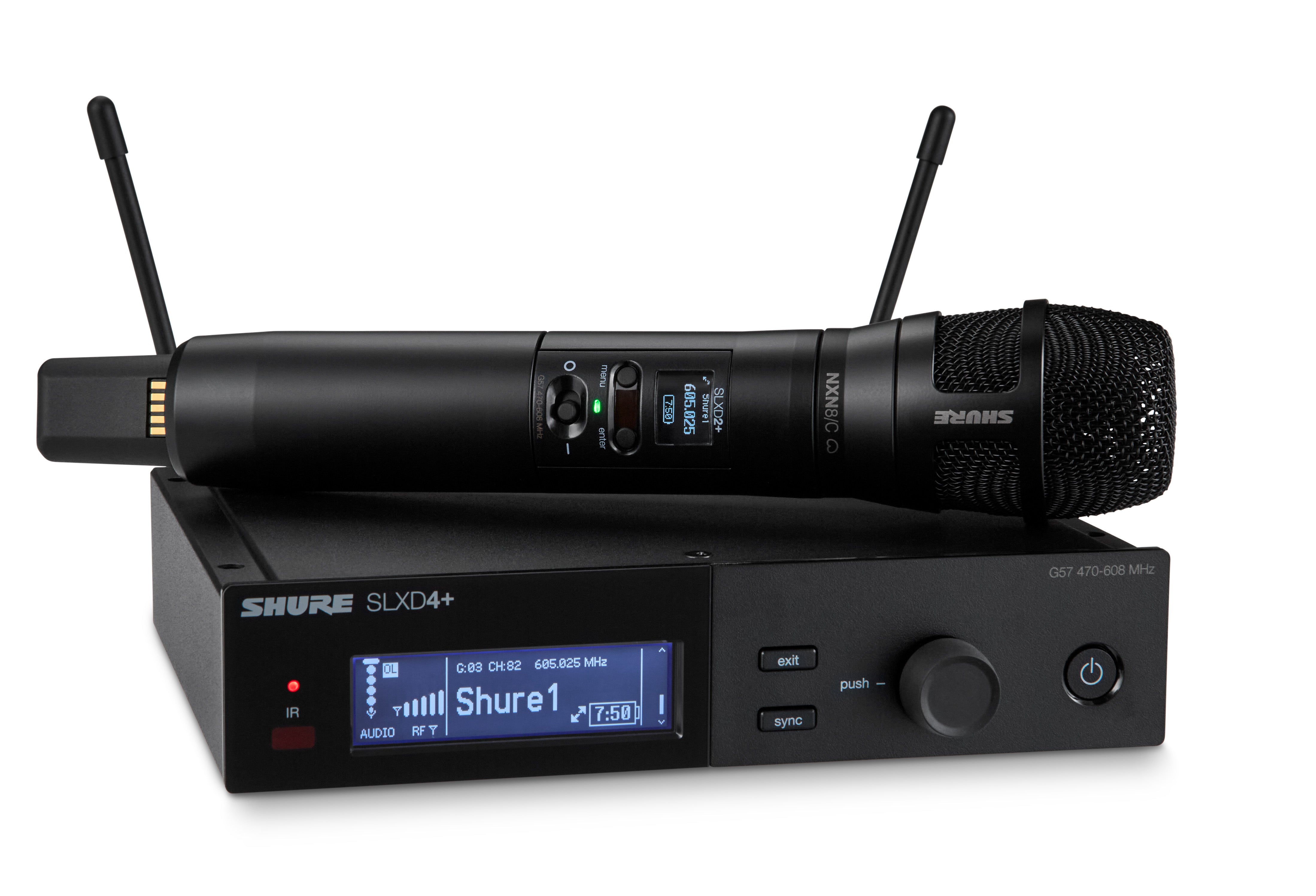Shure SLXD24+/N8C-G57 Digital 1-Channel Wireless Microphone System (G57: 470 - 608 MHz)