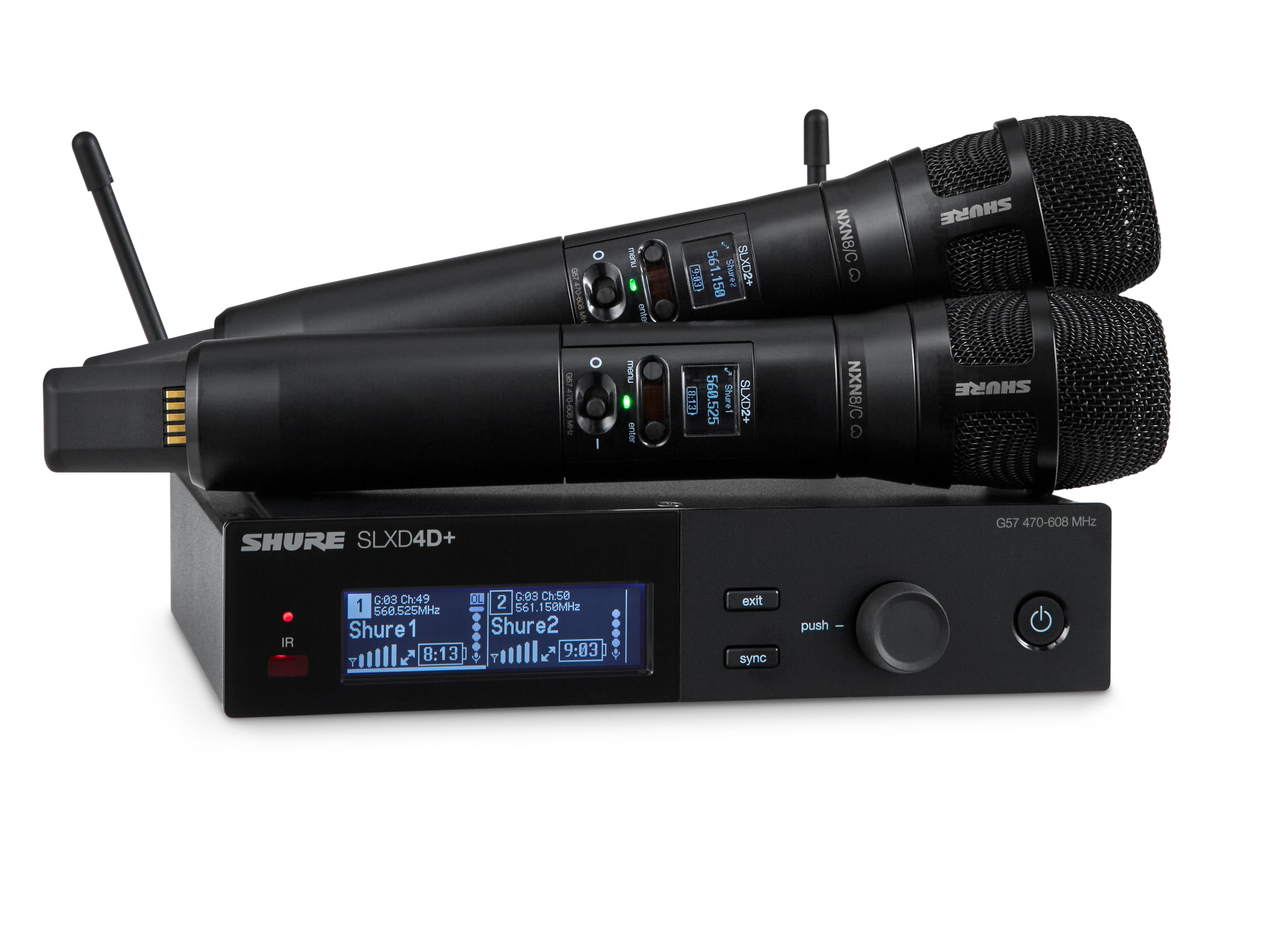 Shure SLXD24D+/N8C-G57 Digital 2-Channel Wireless Microphone System (G57: 470 -608 MHz)