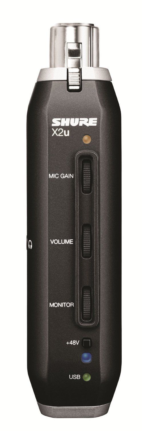 Shure X2u XLR to USB Microphone Signal Adapter and SM58 Microphone Bundle