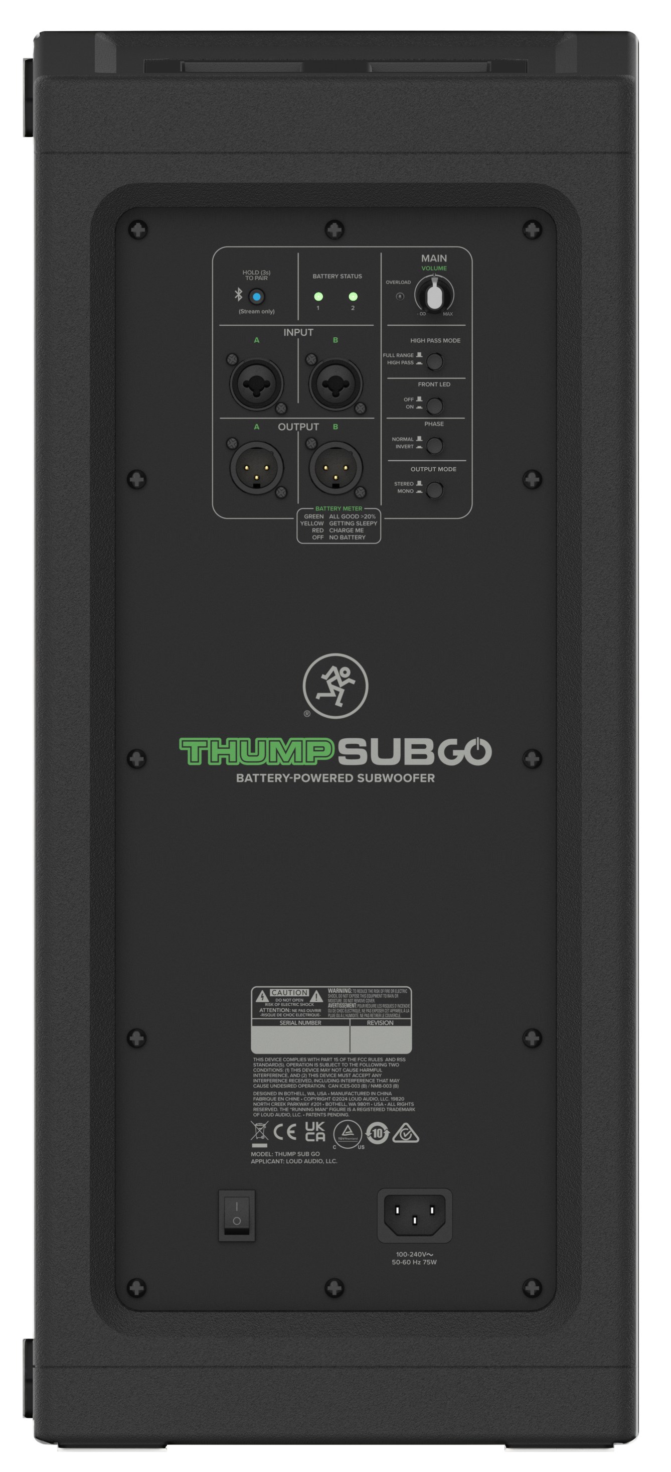 Mackie THUMPSUB-GO Battery-Powered Portable Subwoofer