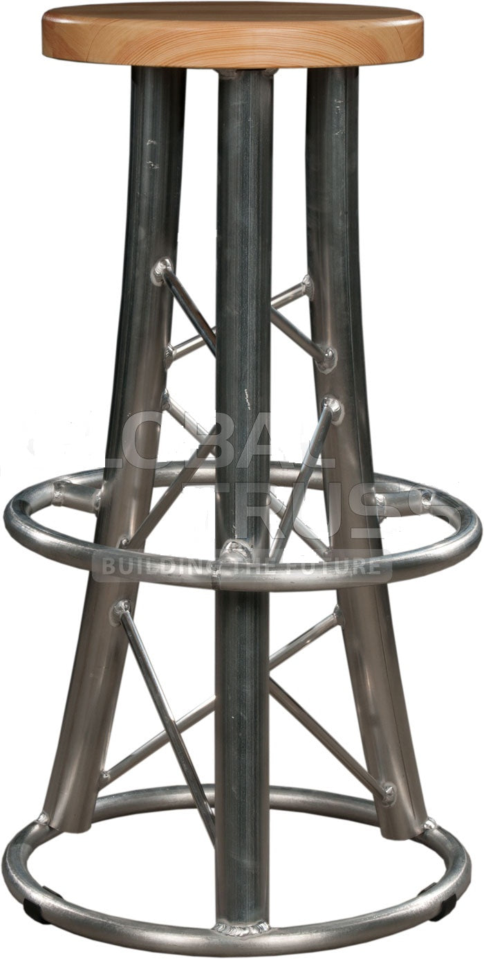 Global Truss Truss Chair 2 - Curved Leg Aluminum Truss Bar Stool, 32.25