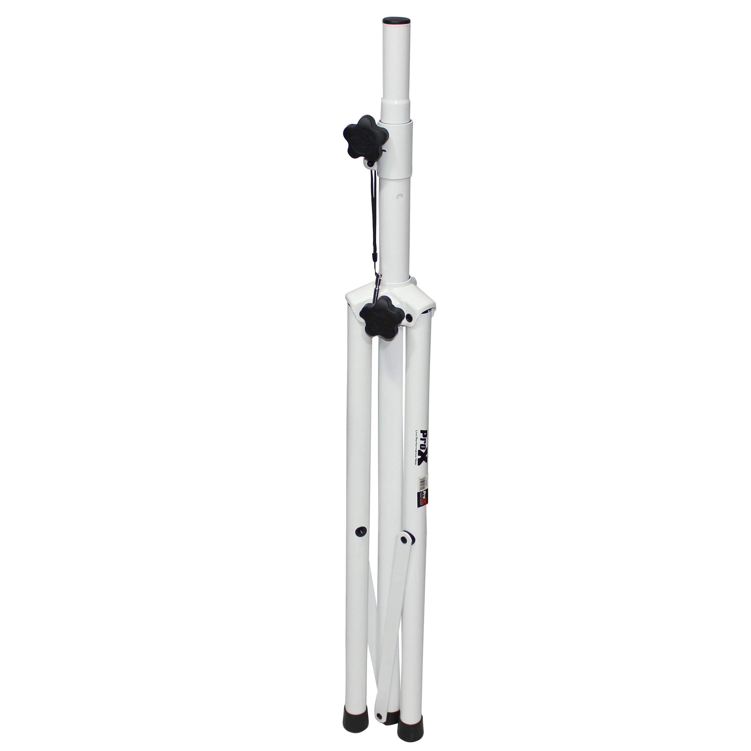 ProX T-SS28P White Heavy-Duty All Metal Speaker Tripod Stand Set of 2