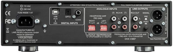 Violectric DHA V380 Headphone Amplifier, Preamp, and DAC