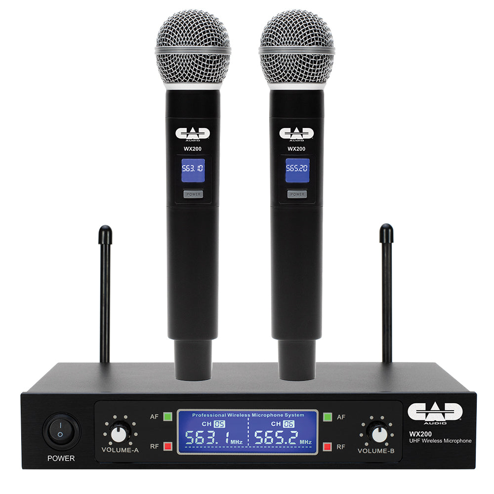 CAD WX200 2-Person Wireless Fixed-Frequency Handheld Microphone System (563 to 565 MHz)
