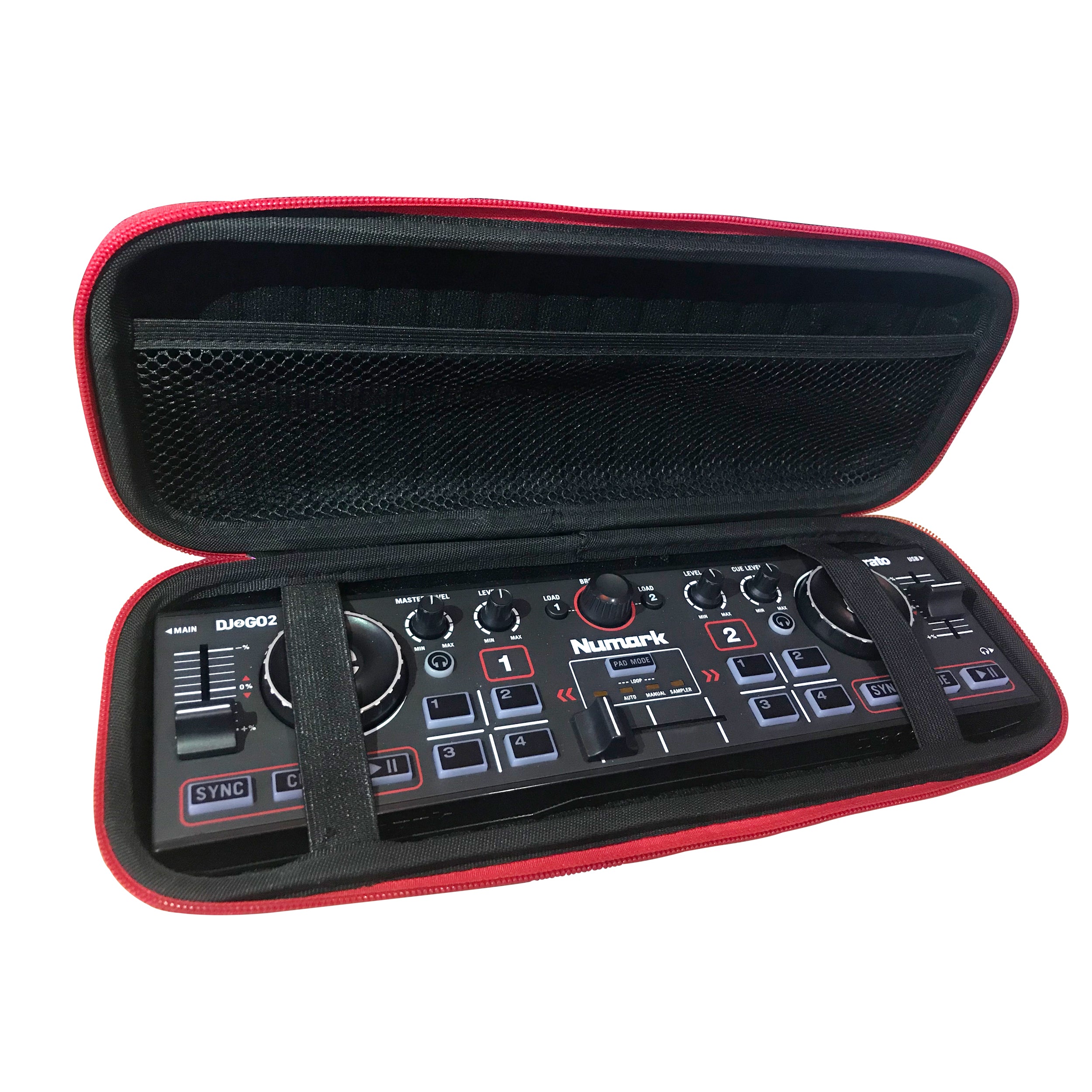 Prox XB-DJ2GO2 Lightweight Hardshell DJ Controller for Numark DJ GO2 and Wireless Mic