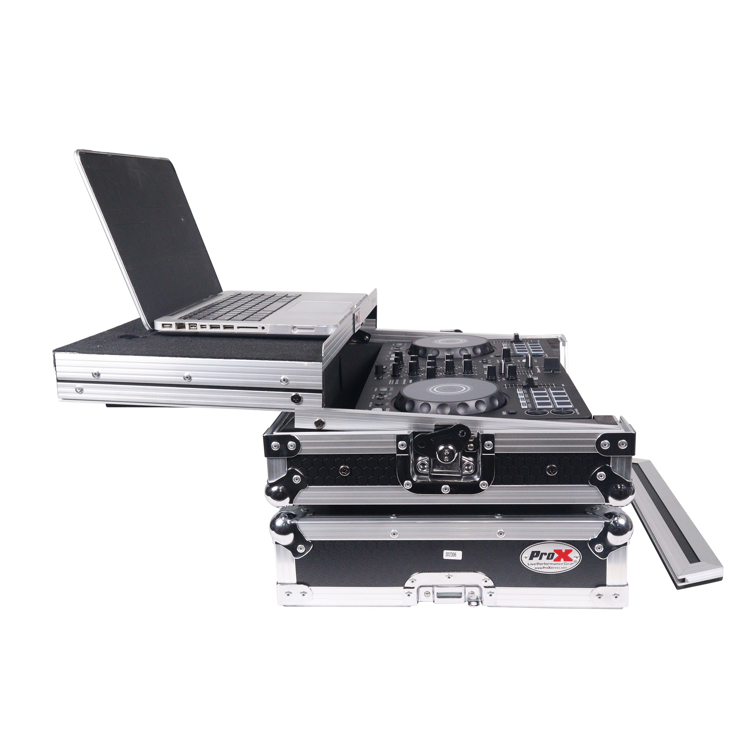 ProX Flight Road Case with Laptop Shelf for Pioneer DDJ-FLX4/DDJ-400/DDJ-SB3 Controlers