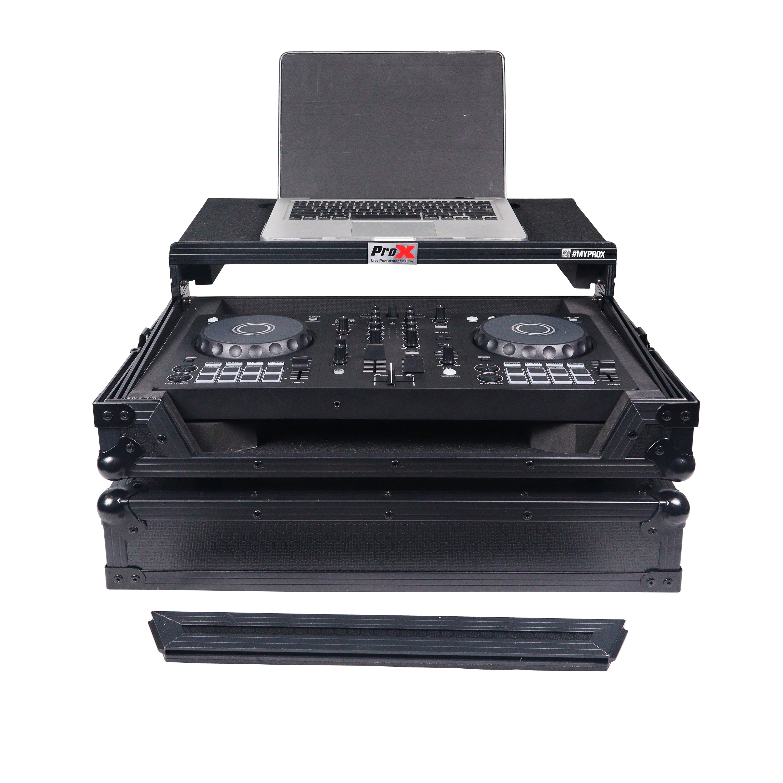 ProX Flight Road Case with Laptop Shelf for Pioneer DDJ-FLX4/DDJ-400/DDJ-SB3 Controlers