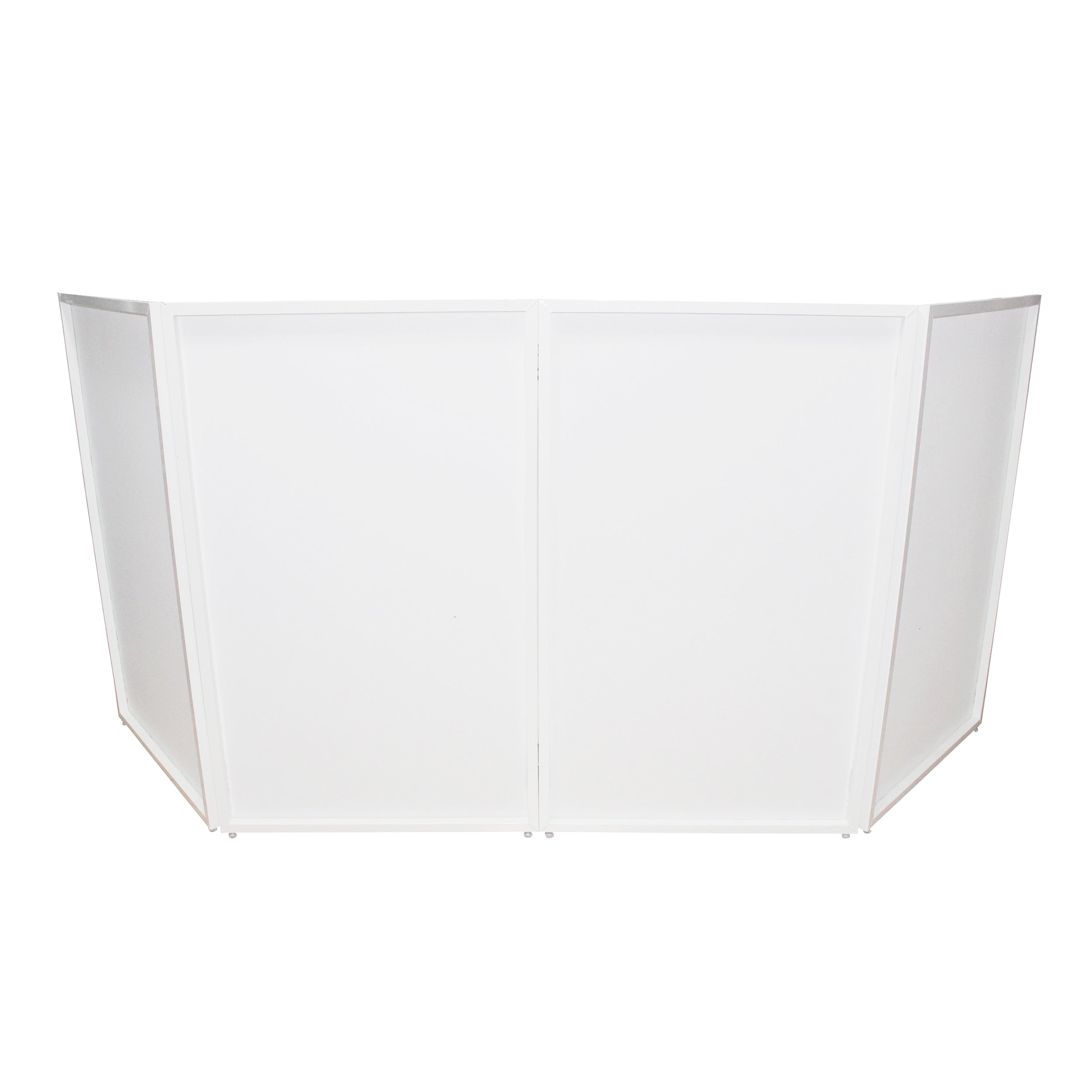 ProX XF-4X3048BW-MK2 Four Panel Collapse and Go DJ Facade with White Frame and Carry Bag