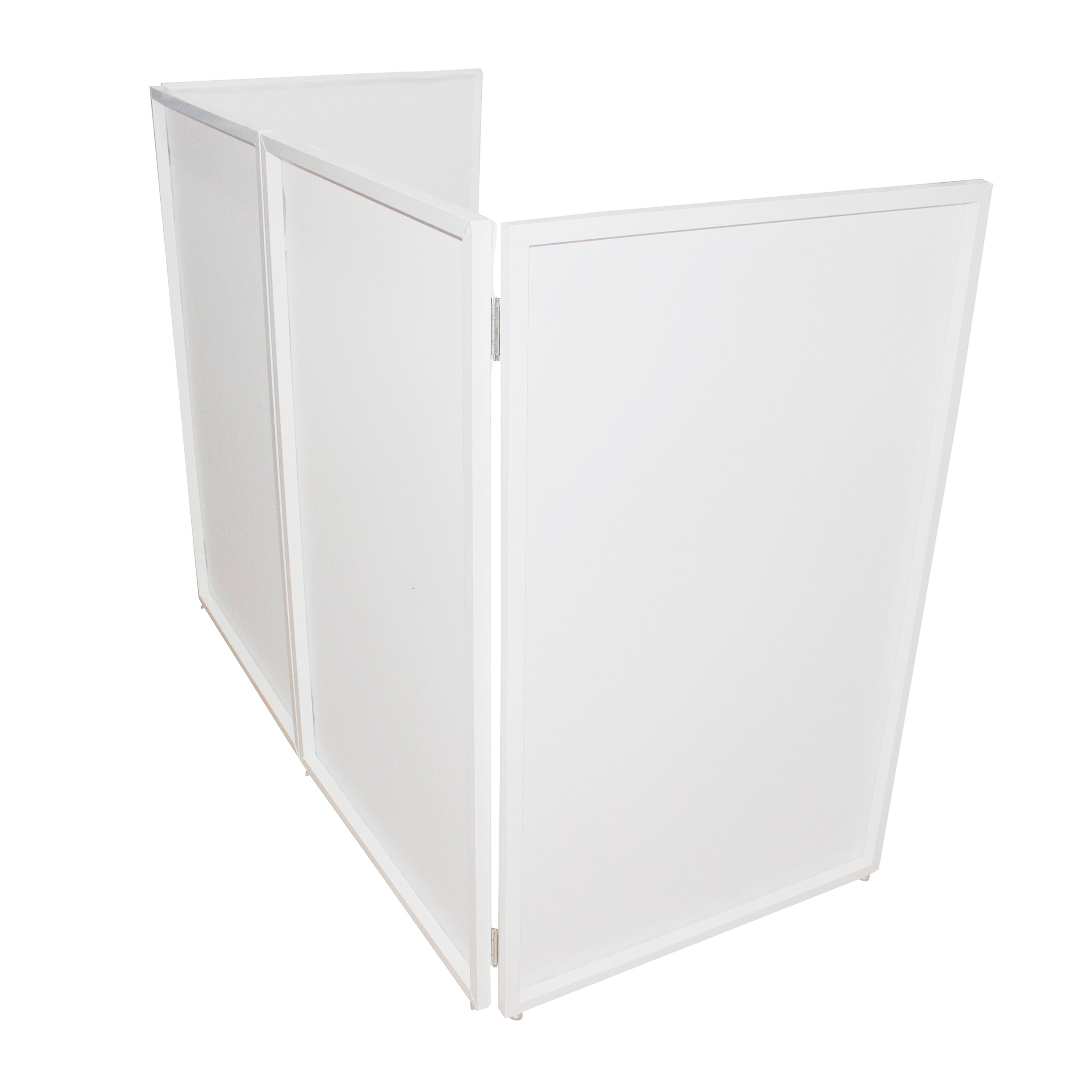 ProX XF-4X3048BW-MK2 Four Panel Collapse and Go DJ Facade with White Frame and Carry Bag