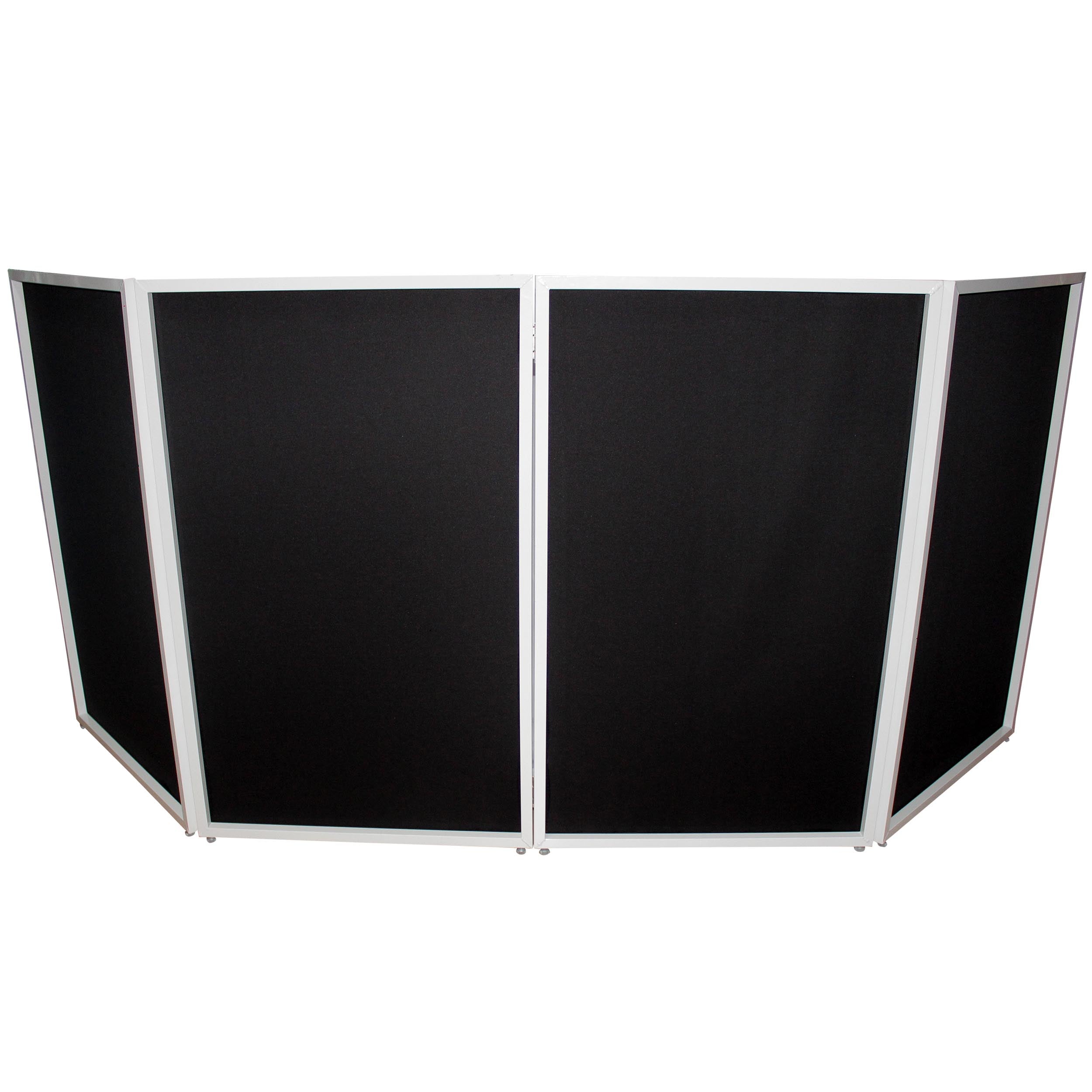 ProX XF-4X3048BW-MK2 Four Panel Collapse and Go DJ Facade with White Frame and Carry Bag