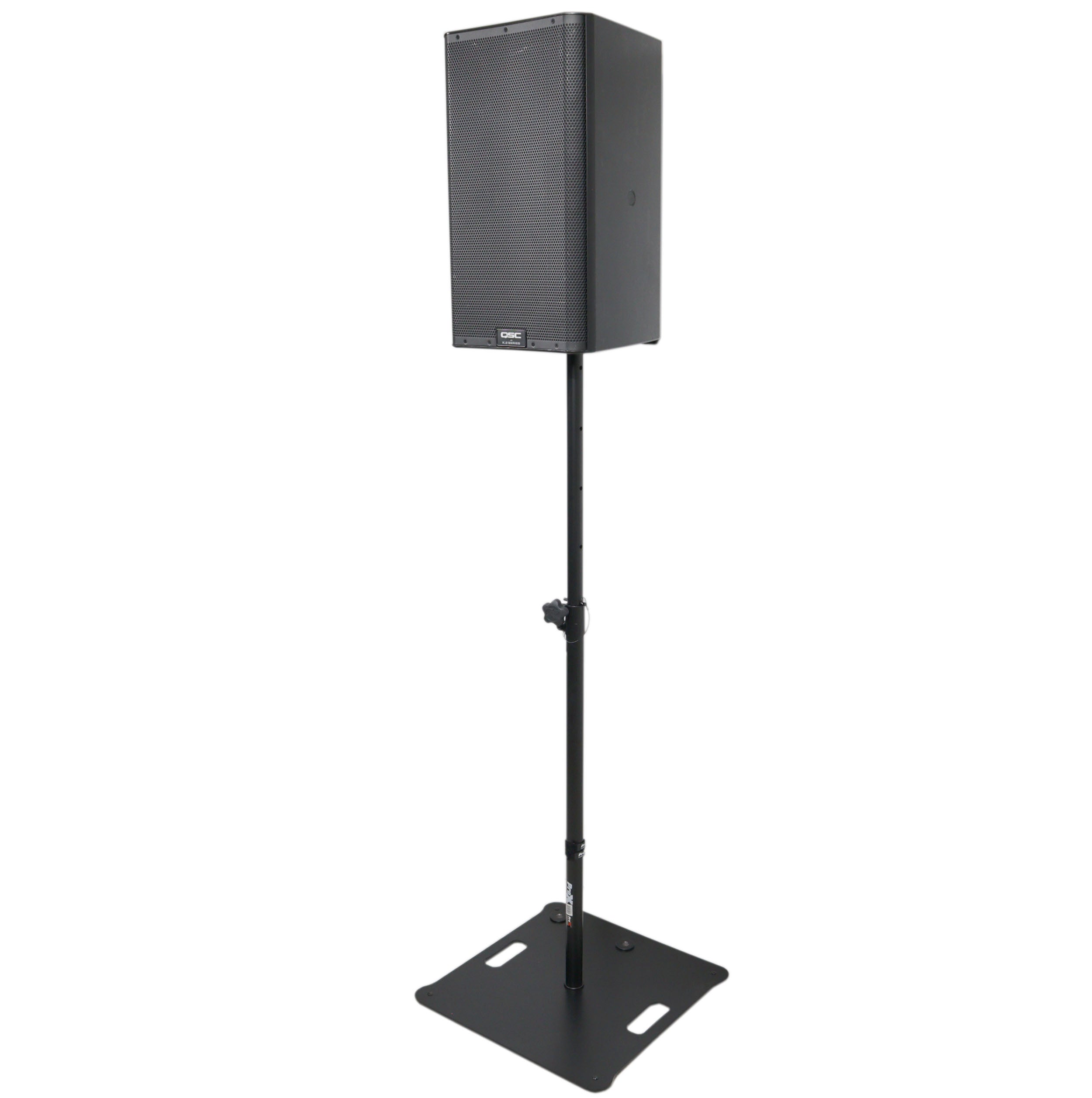 ProX X-POLARISBLX2 Portable Speaker and Lighting Dual Stand Kit with Base Plate and Carry Bags (Black)