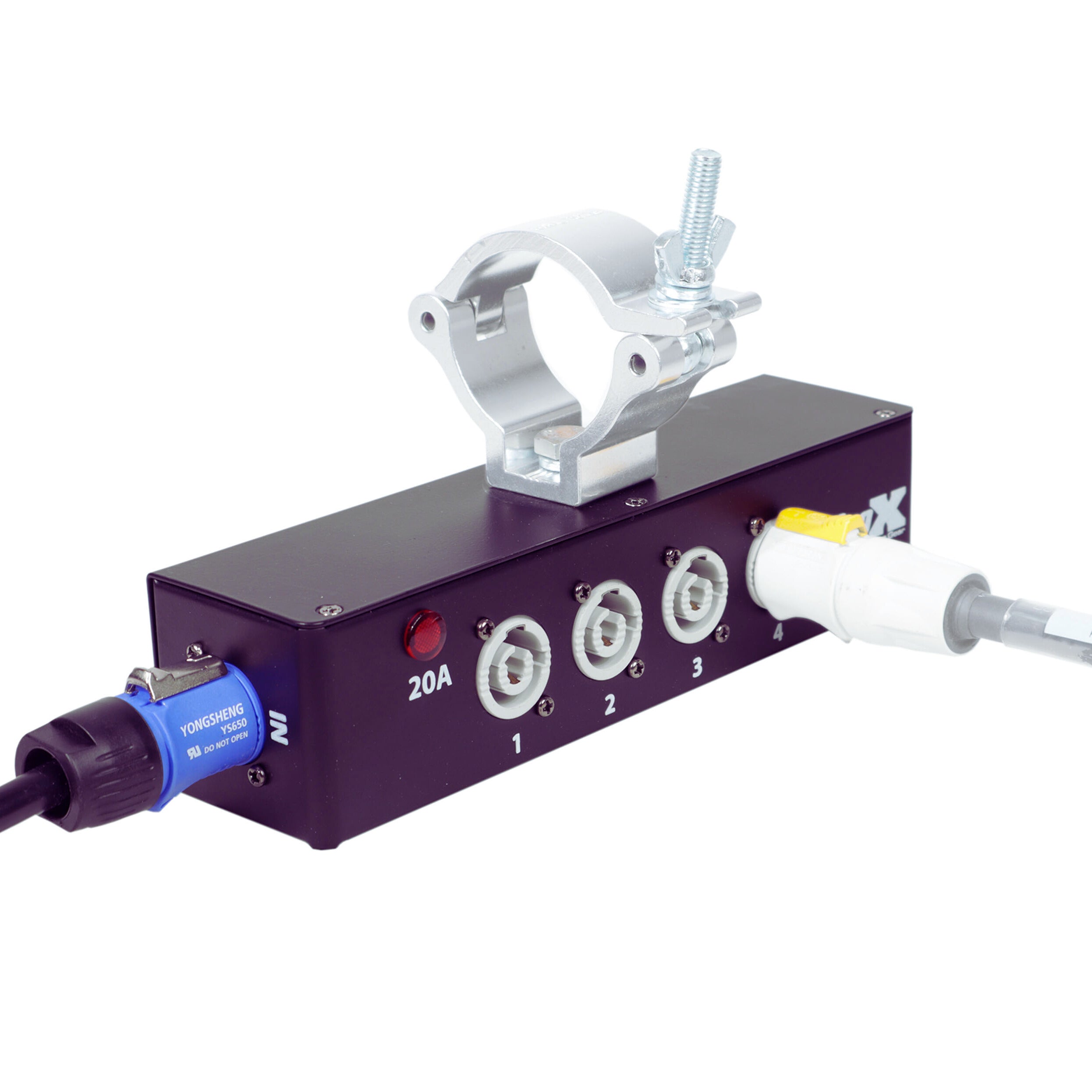ProX X-PWC X 4BOX Power Center Four-way Splitter