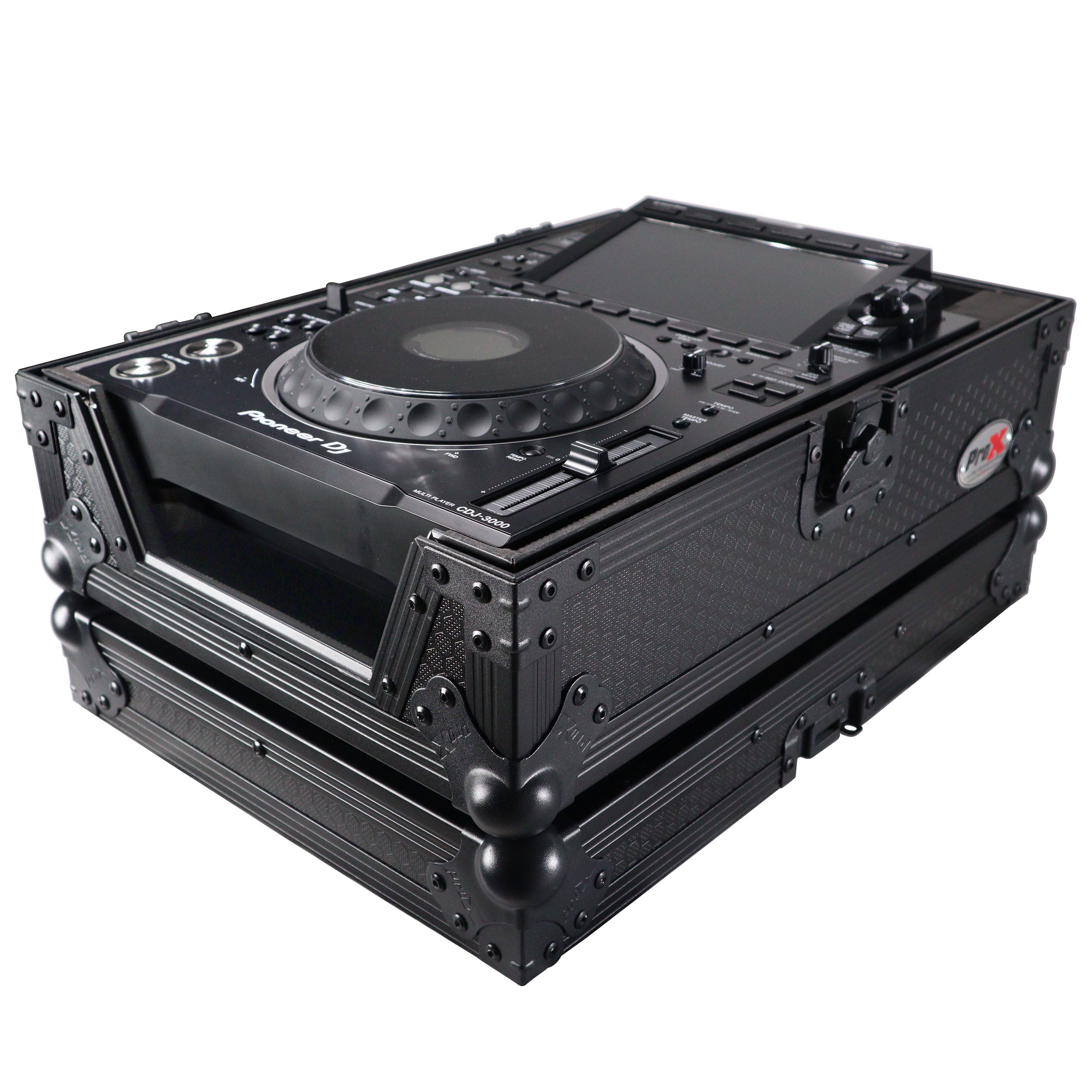 ProX XS-CDJ-3000 BL Flight Case for Pioneer CDJ-3000 DJ Multi Player Black on Black