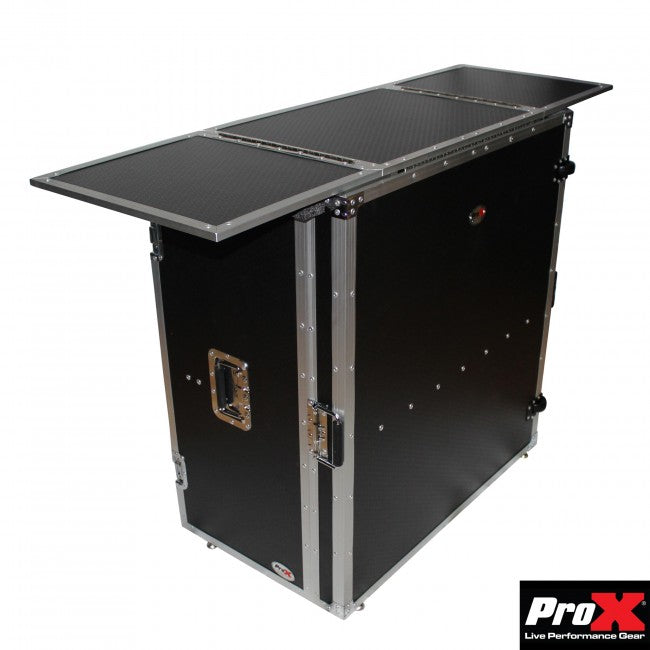 ProX Transformer Series Fold Away DJ Performance Desk Facade W/ Wheels
