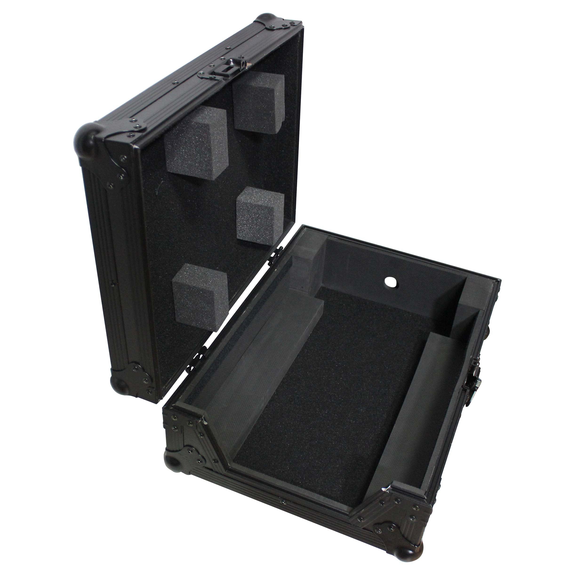ProX XS-M12BL Flight Case for 12 Large Format DJ Mixers Black on Black