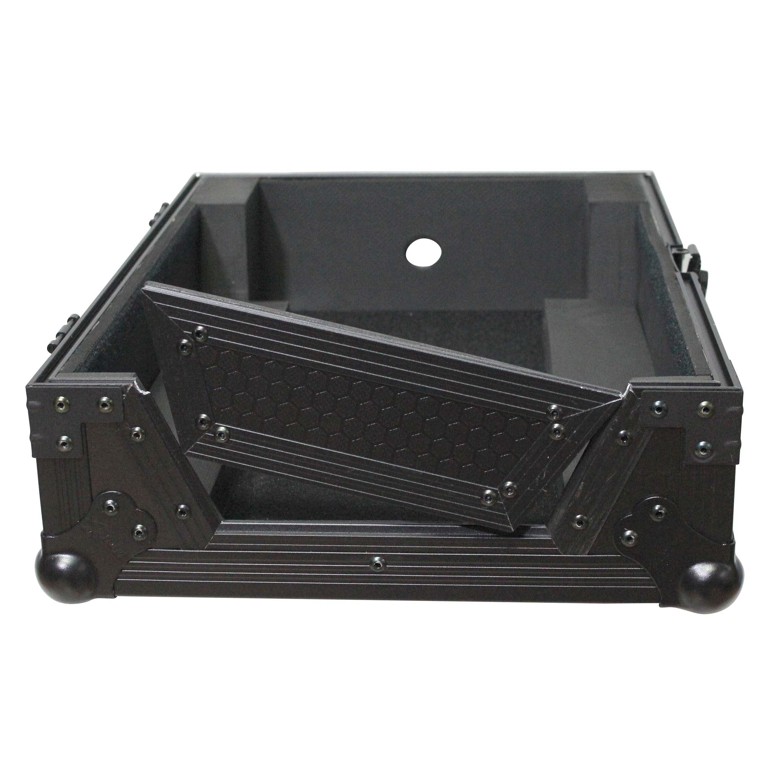 ProX XS-M12BL Flight Case for 12 Large Format DJ Mixers Black on Black