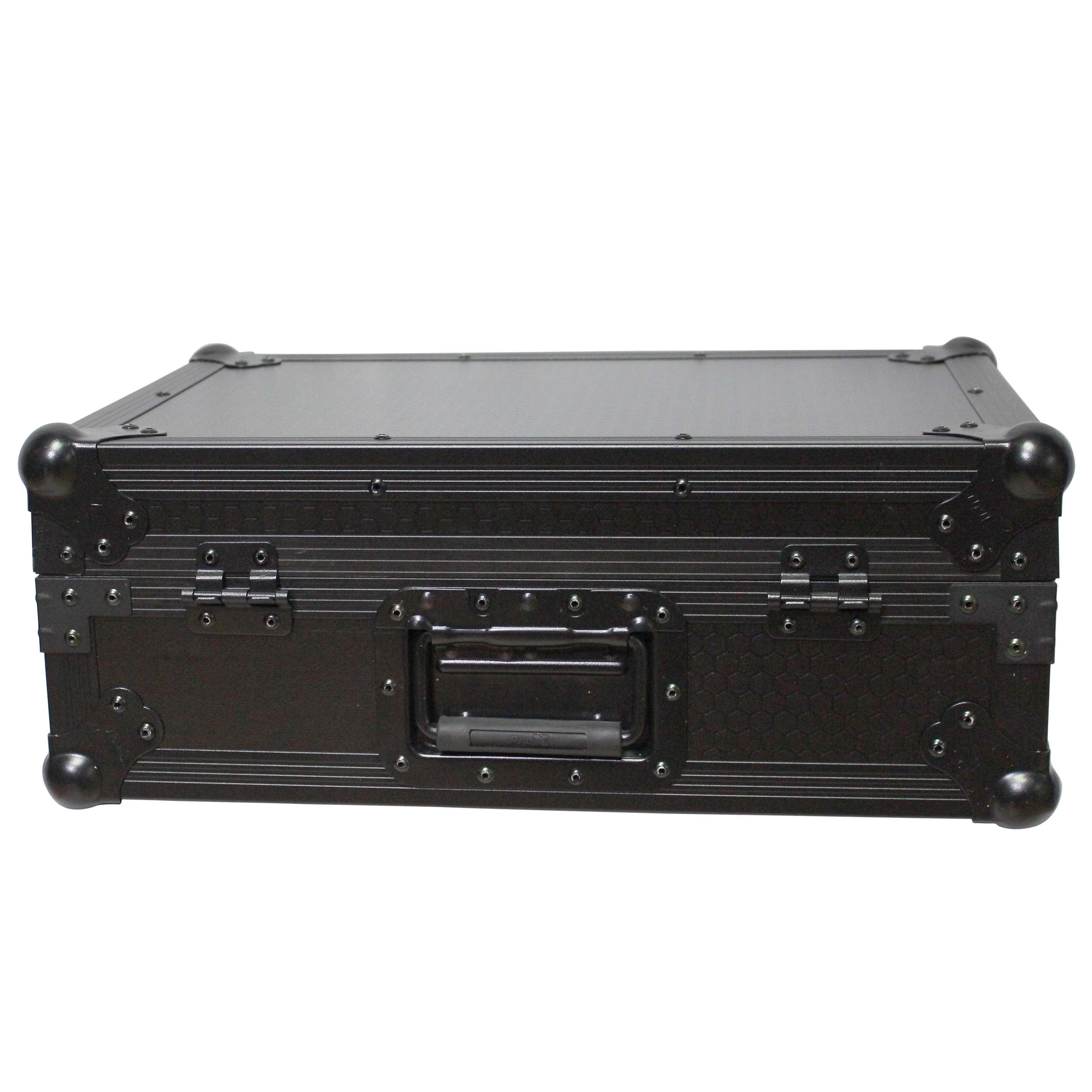 ProX XS-M12BL Flight Case for 12 Large Format DJ Mixers Black on Black