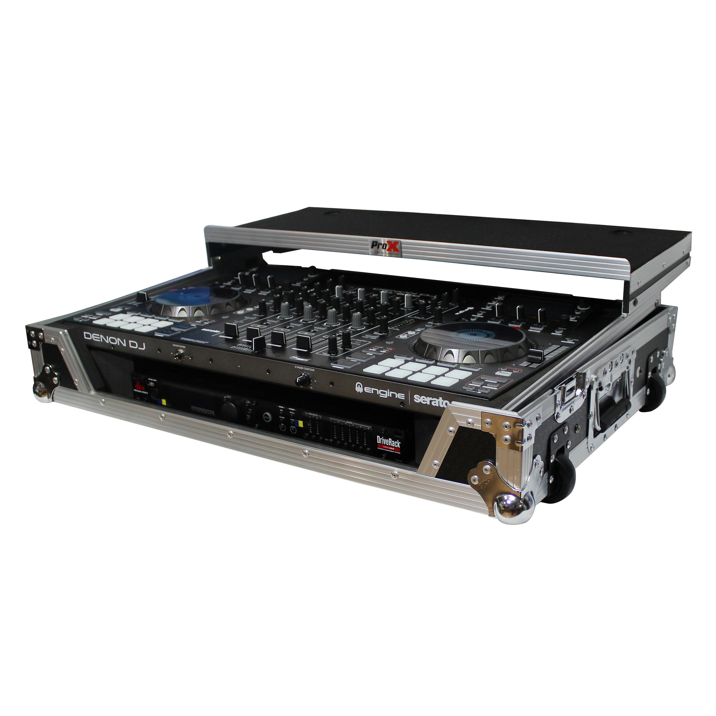 ProX XS-MCX8000WLT Flight Case for Denon MCX8000 with Wheels and Laptop Shelf