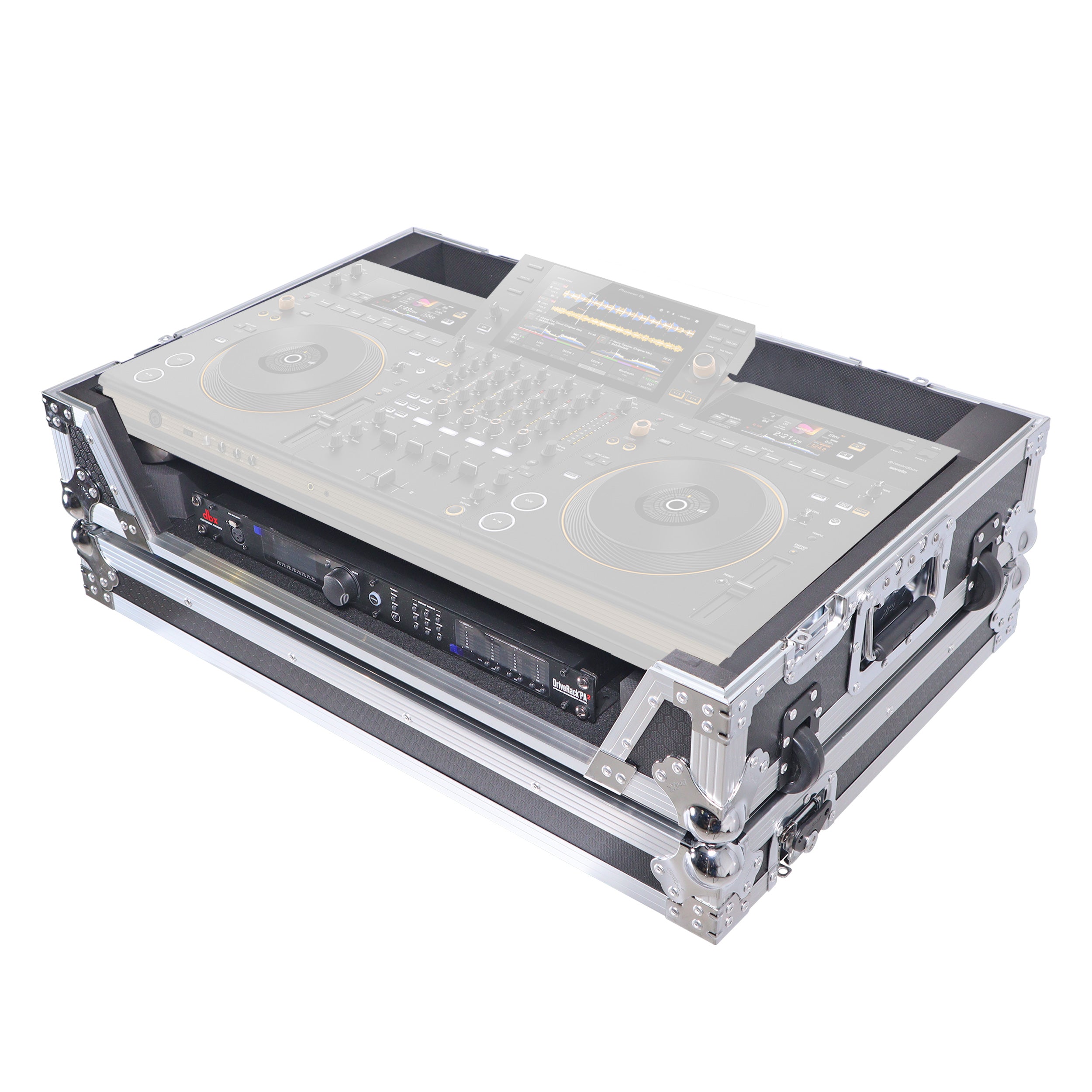 ProX ATA Flight Style Road Case For Pioneer Opus Quad DJ Controller with 1U Rack Space and Wheels